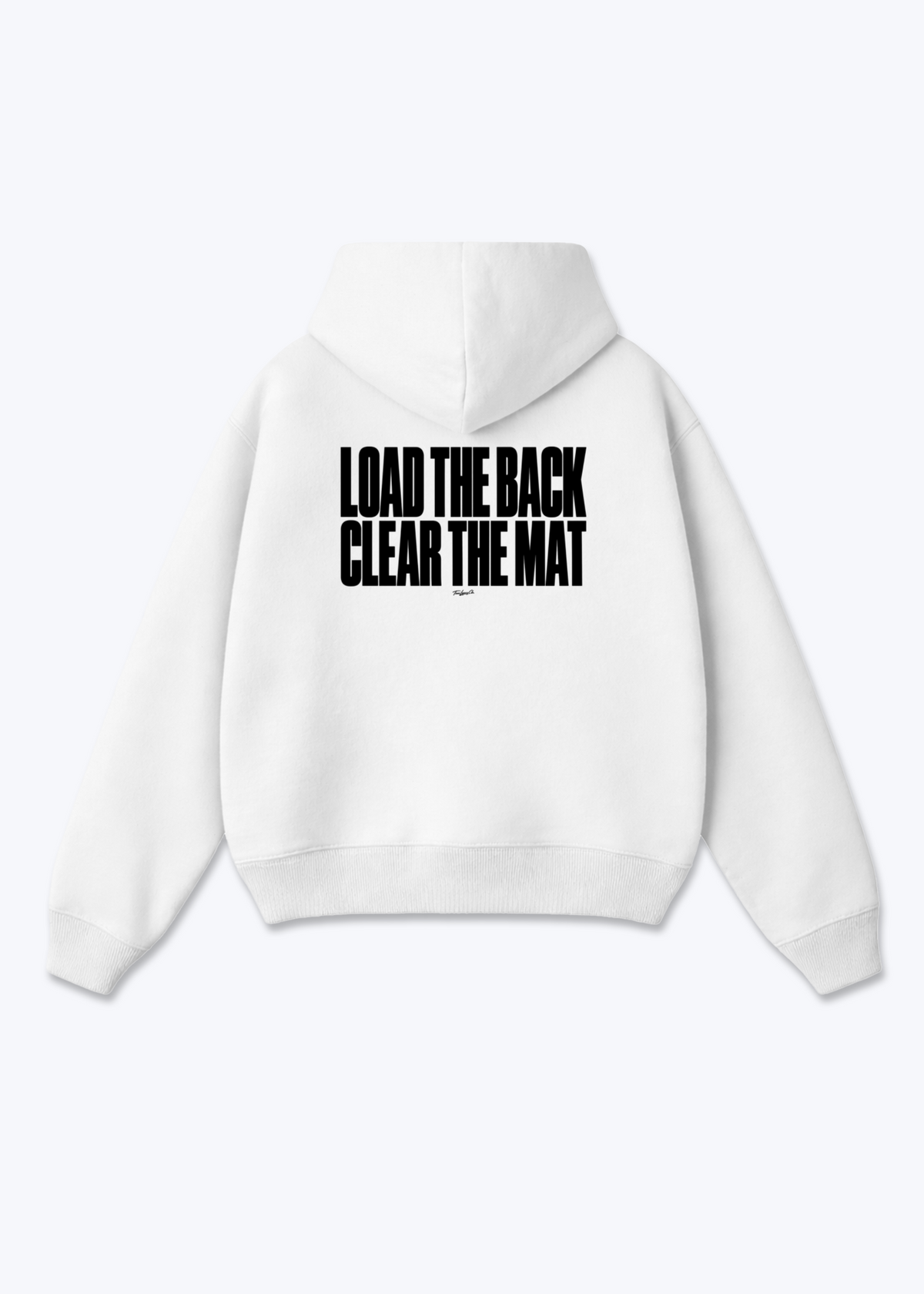 LOAD BACK CLEAR MAT - Oversized Hoodie - White Back (Designed)