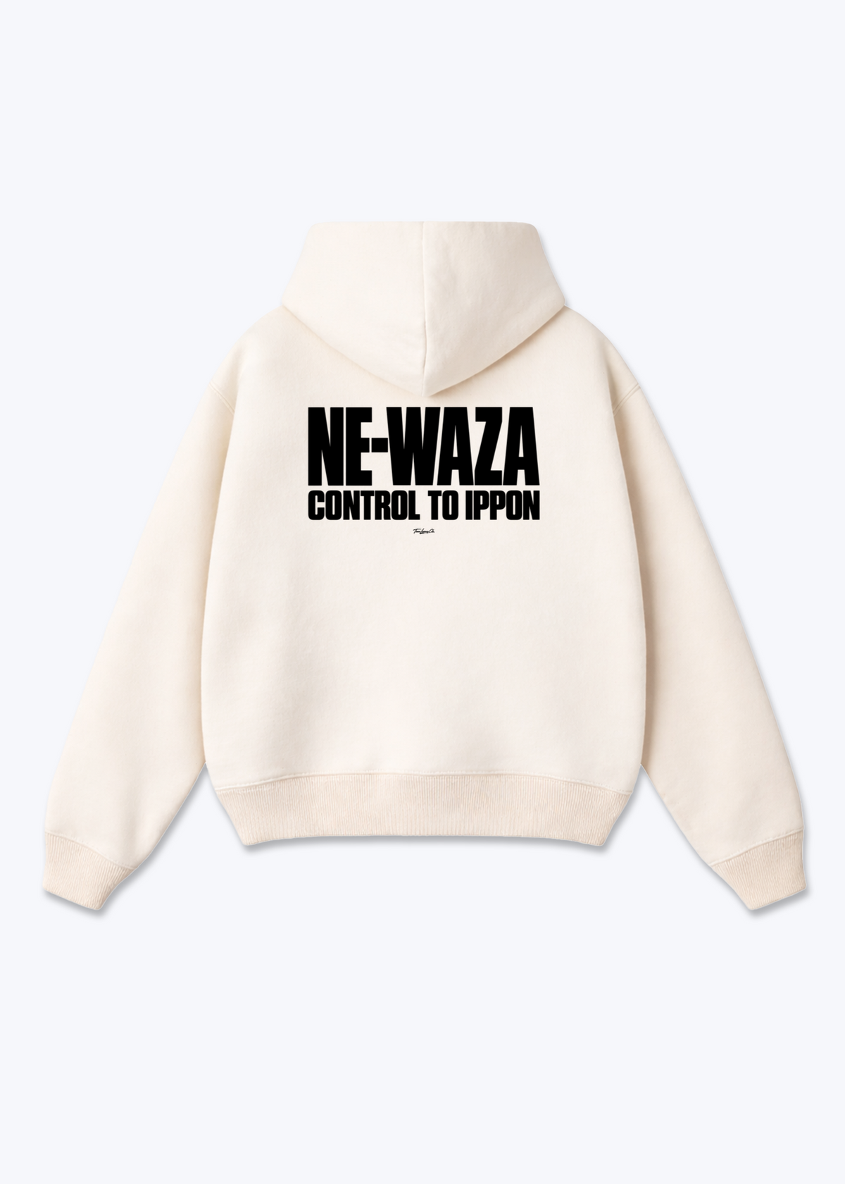 NE-WAZA CONTROL TO IPPON - Oversized Hoodie - Beige Back (Designed)