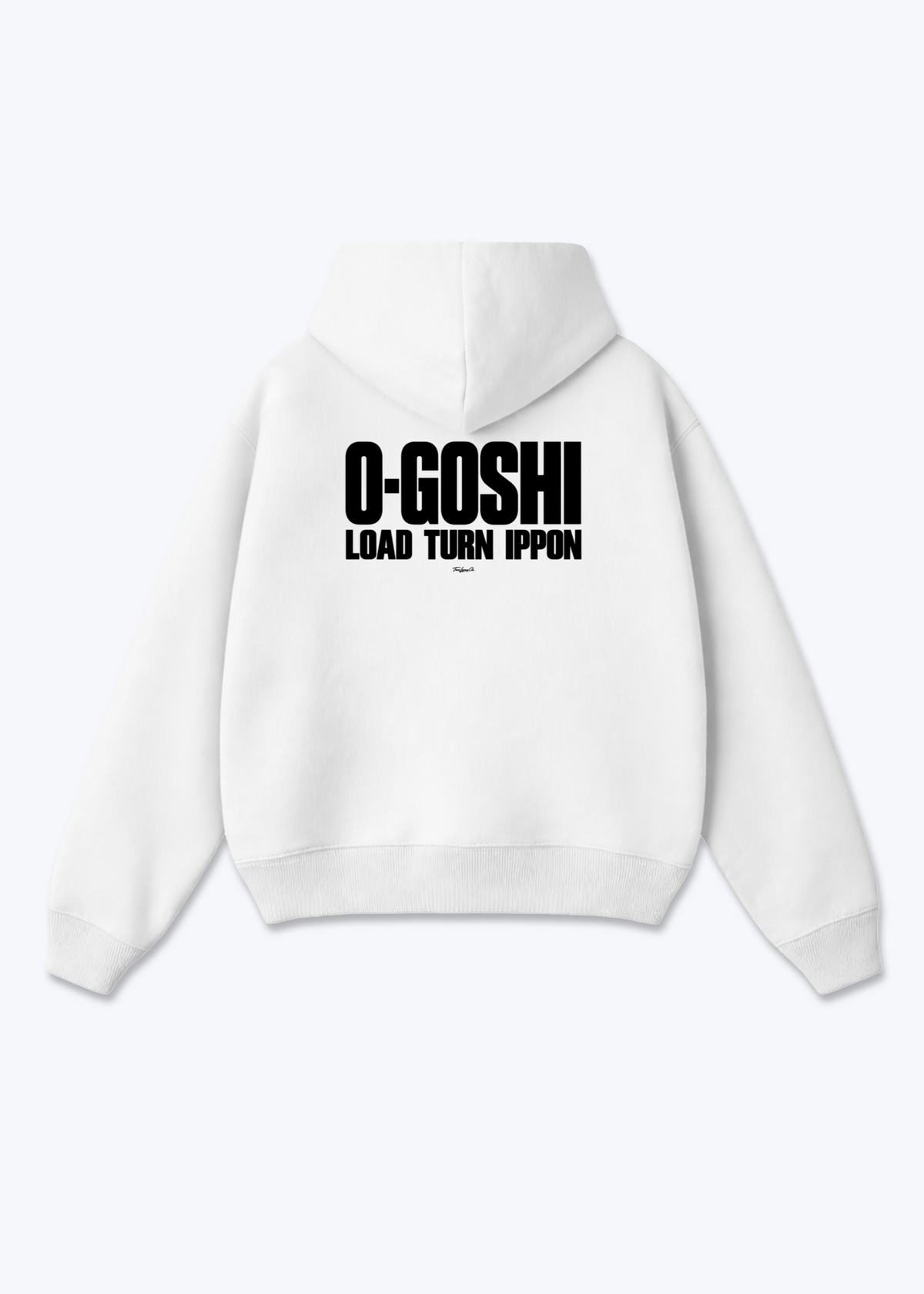 O-GOSHI LOAD TURN IPPON - Oversized Hoodie - White Back (Designed)