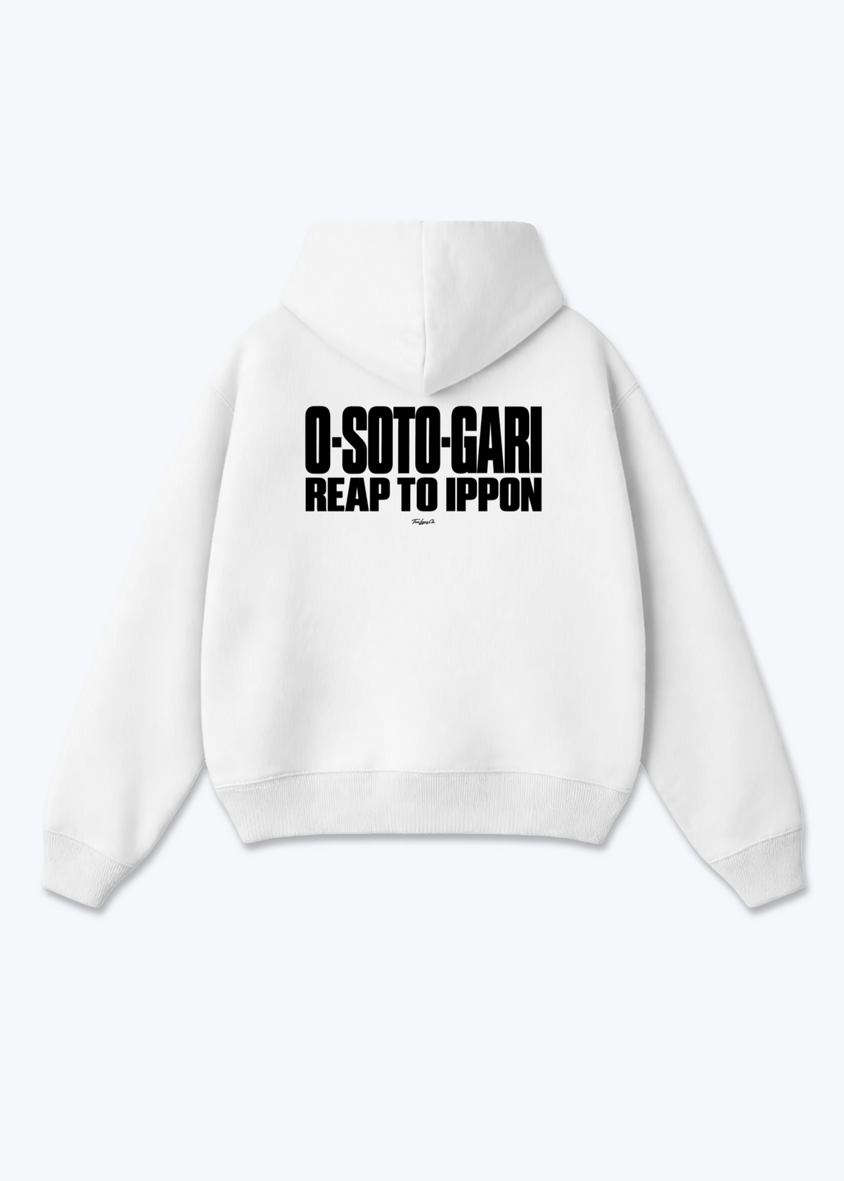 O-SOTO-GARI REAP TO IPPON - Oversized Hoodie - White Back (Designed)