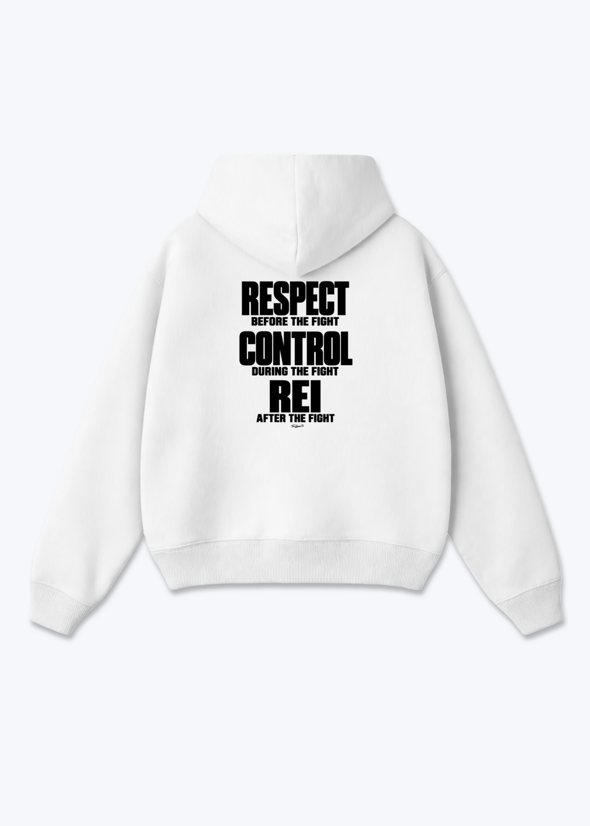 RESPECT CONTROL REI - Oversized Hoodie - White Back (Designed)