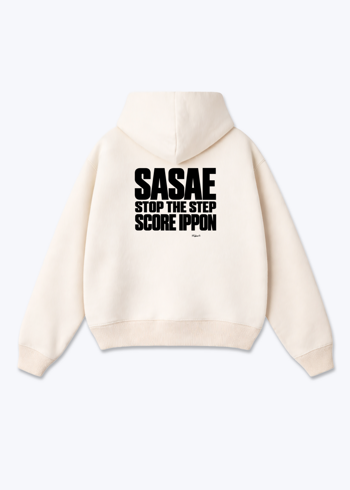 SASAE SCORE IPPON - Oversized Hoodie - Beige Back (Designed)