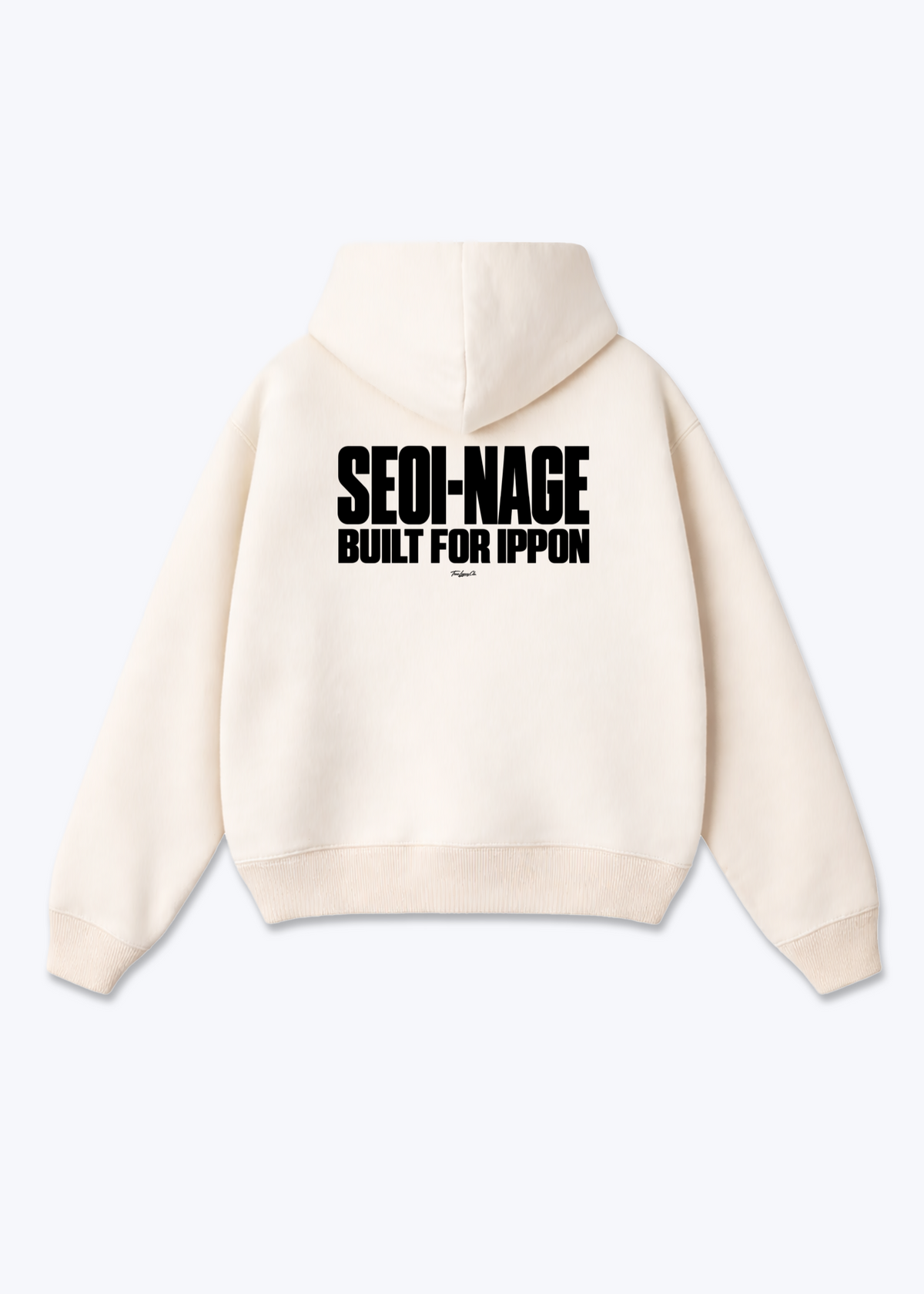 SEOI-NAGE BUILT FOR IPPON - Oversized Hoodie - Beige Back (Designed)