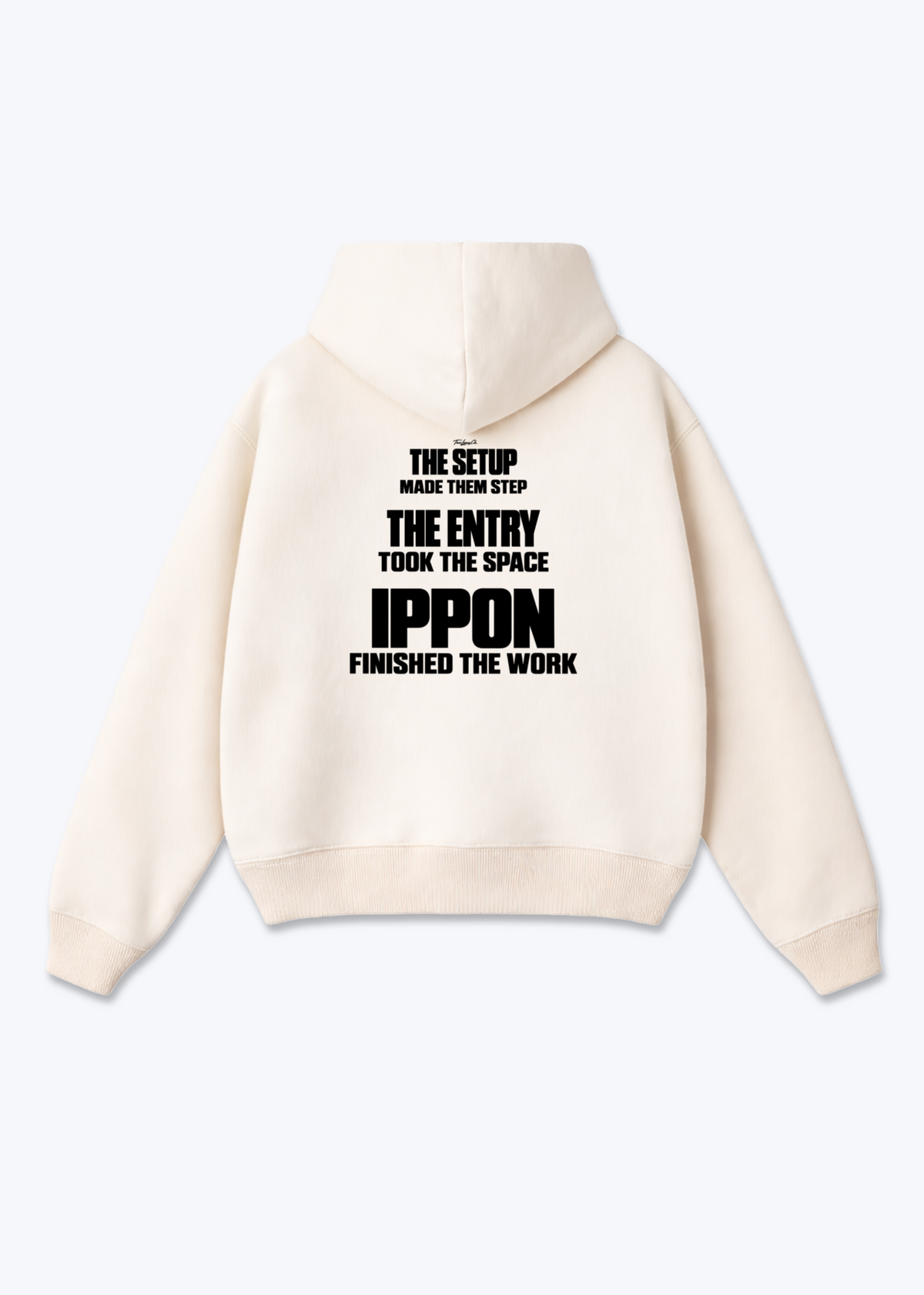 THE SETUP / THE ENTRY / IPPON - Oversized Hoodie - Beige Back (Designed)