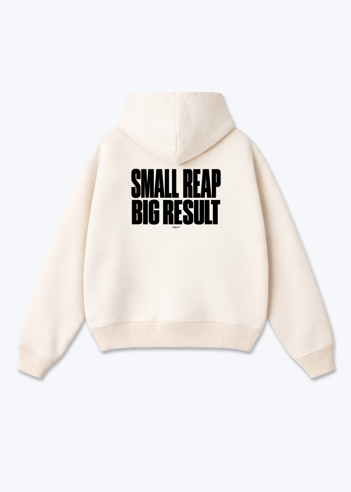 SMALL REAP BIG RESULT - Oversized Hoodie - Beige Back (Designed)