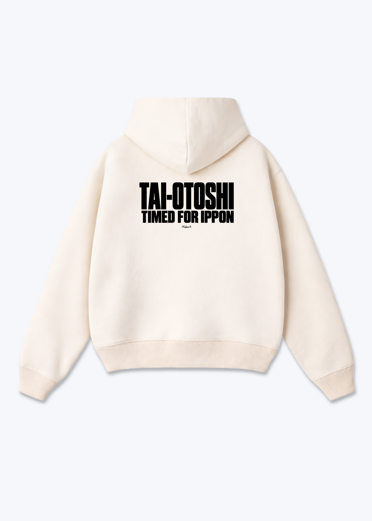 TAI-OTOSHI TIMED FOR IPPON - Oversized Hoodie - Beige Back (Designed)