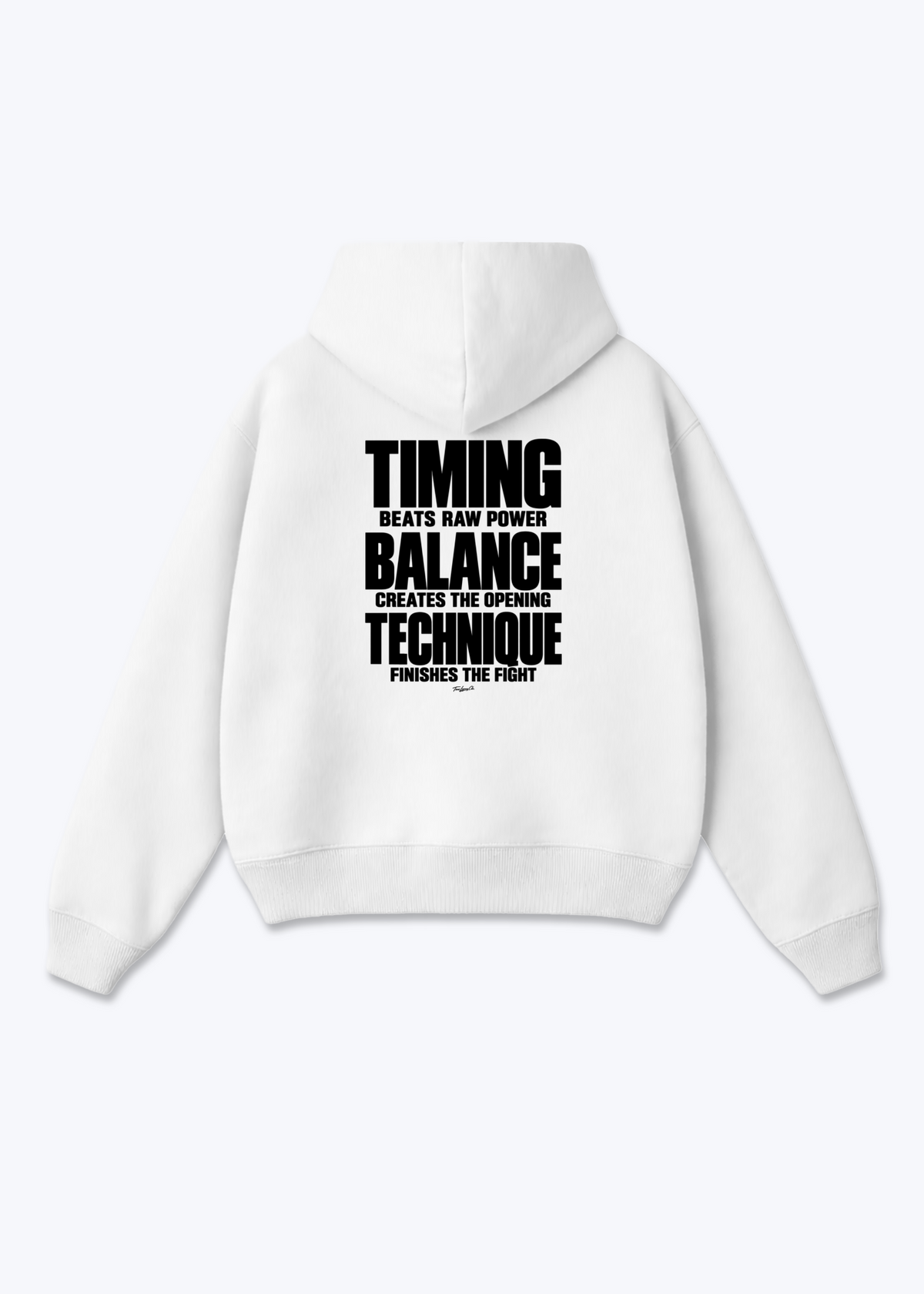 TIMING BALANCE TECHNIQUE - Oversized Hoodie - White Back (Designed)