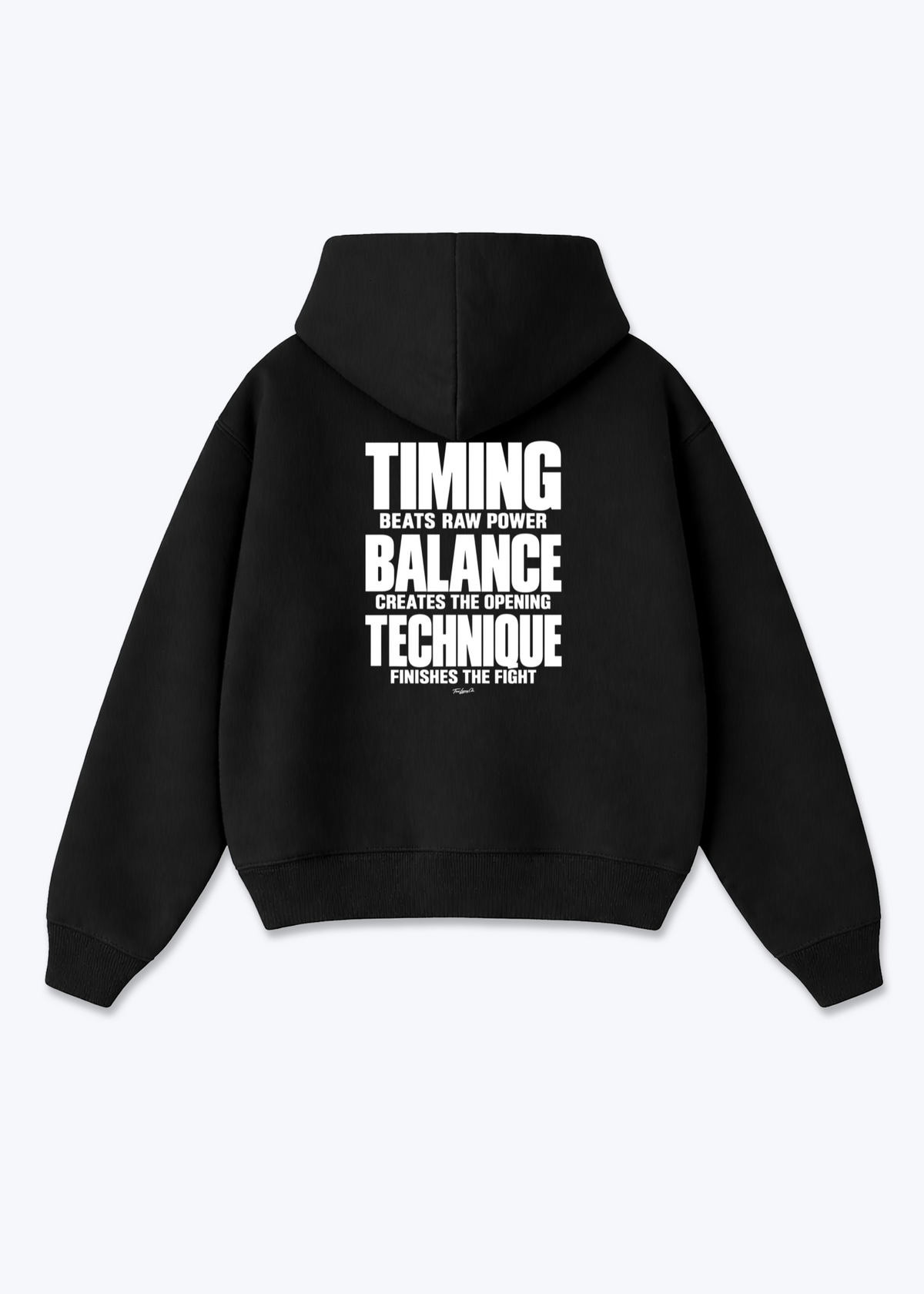 TIMING BALANCE TECHNIQUE - Oversized Hoodie - Black Back (Designed)