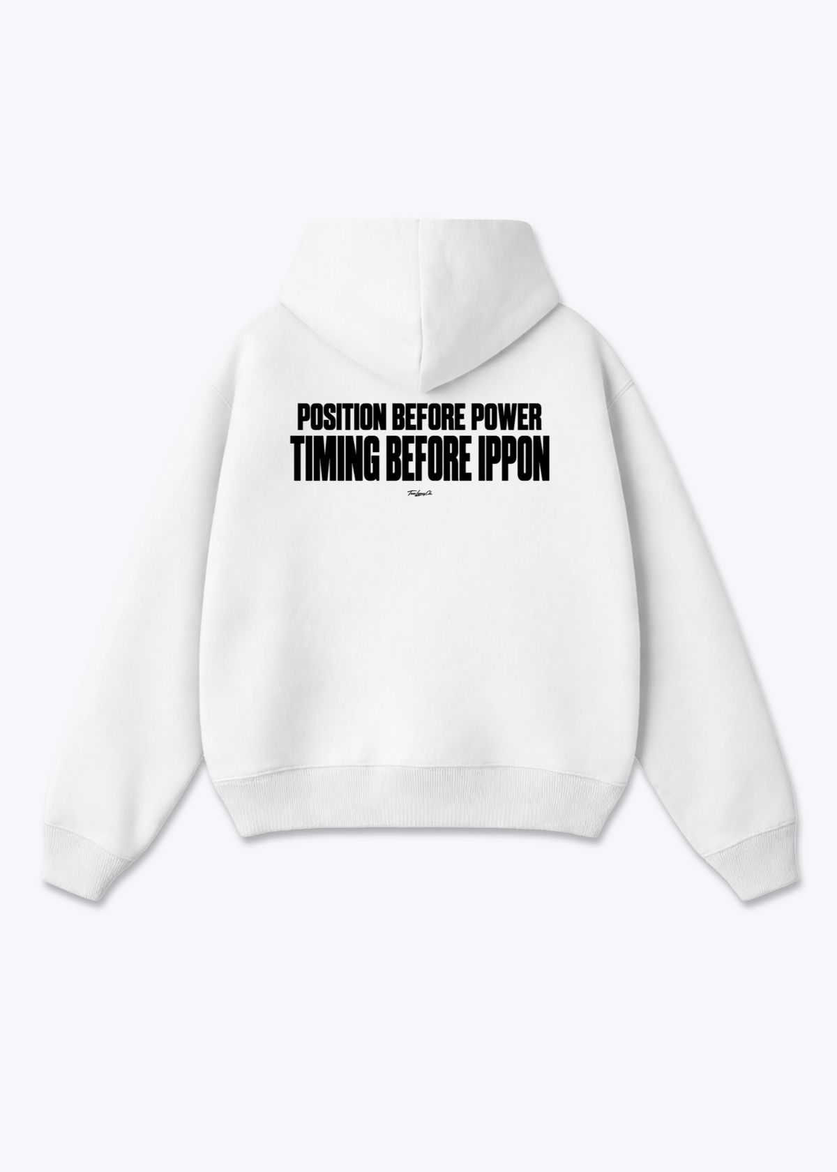 TIMING BEFORE IPPON - Oversized Hoodie - White Back (Designed)