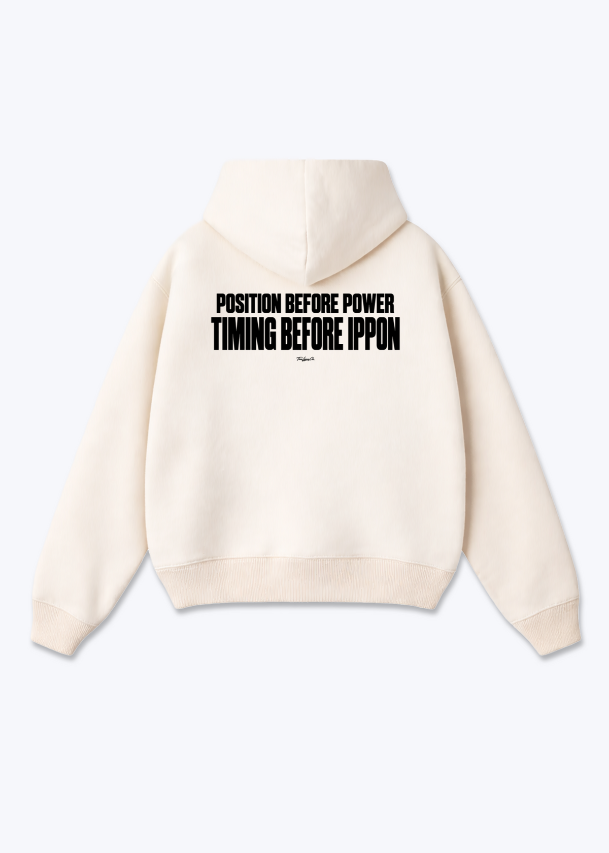 TIMING BEFORE IPPON - Oversized Hoodie - Beige Back (Designed)