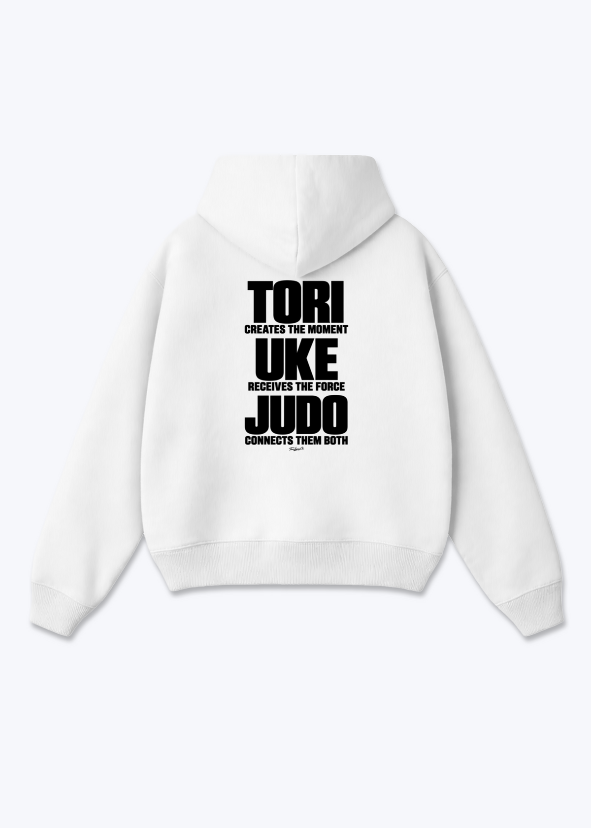 TORI / UKE / JUDO - Oversized Hoodie - White Back (Designed)