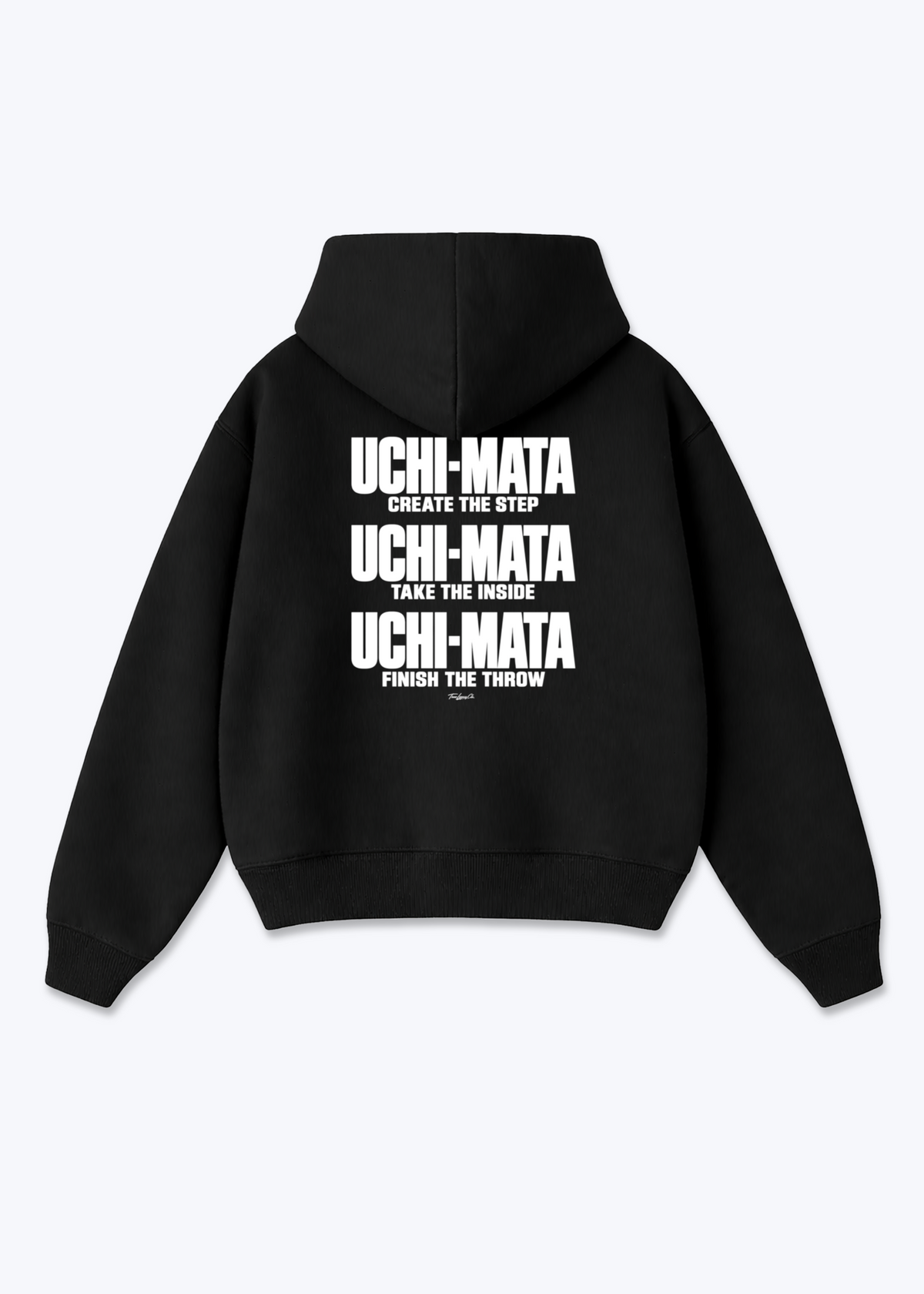 UCHI-MATA QUOTE - Oversized Hoodie - Black Back (Designed)
