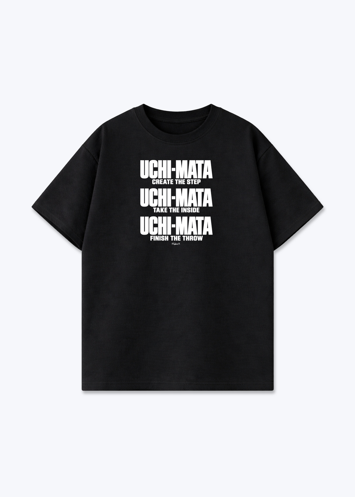 UCHI-MATA QUOTE - Oversized Shirt - Black Front (Designed)