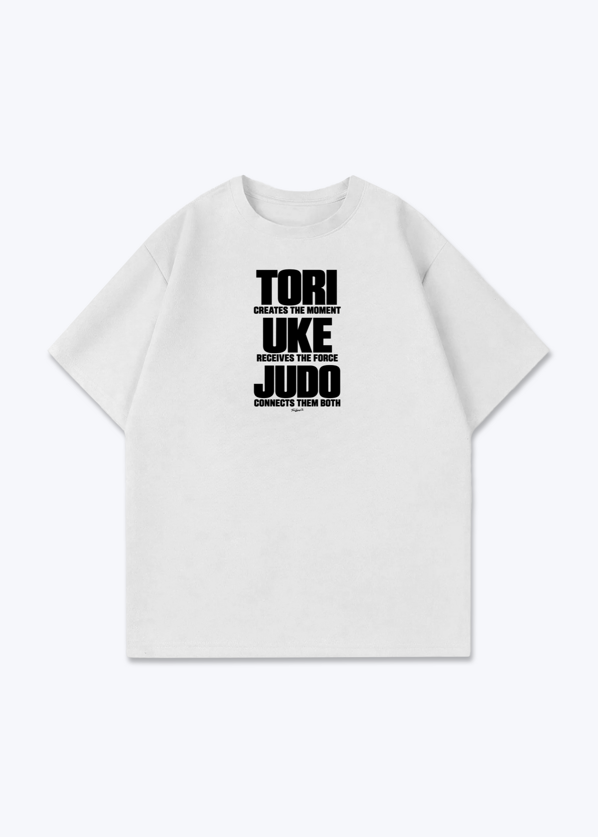 TORI / UKE / JUDO - Oversized Shirt - White Front (Designed)