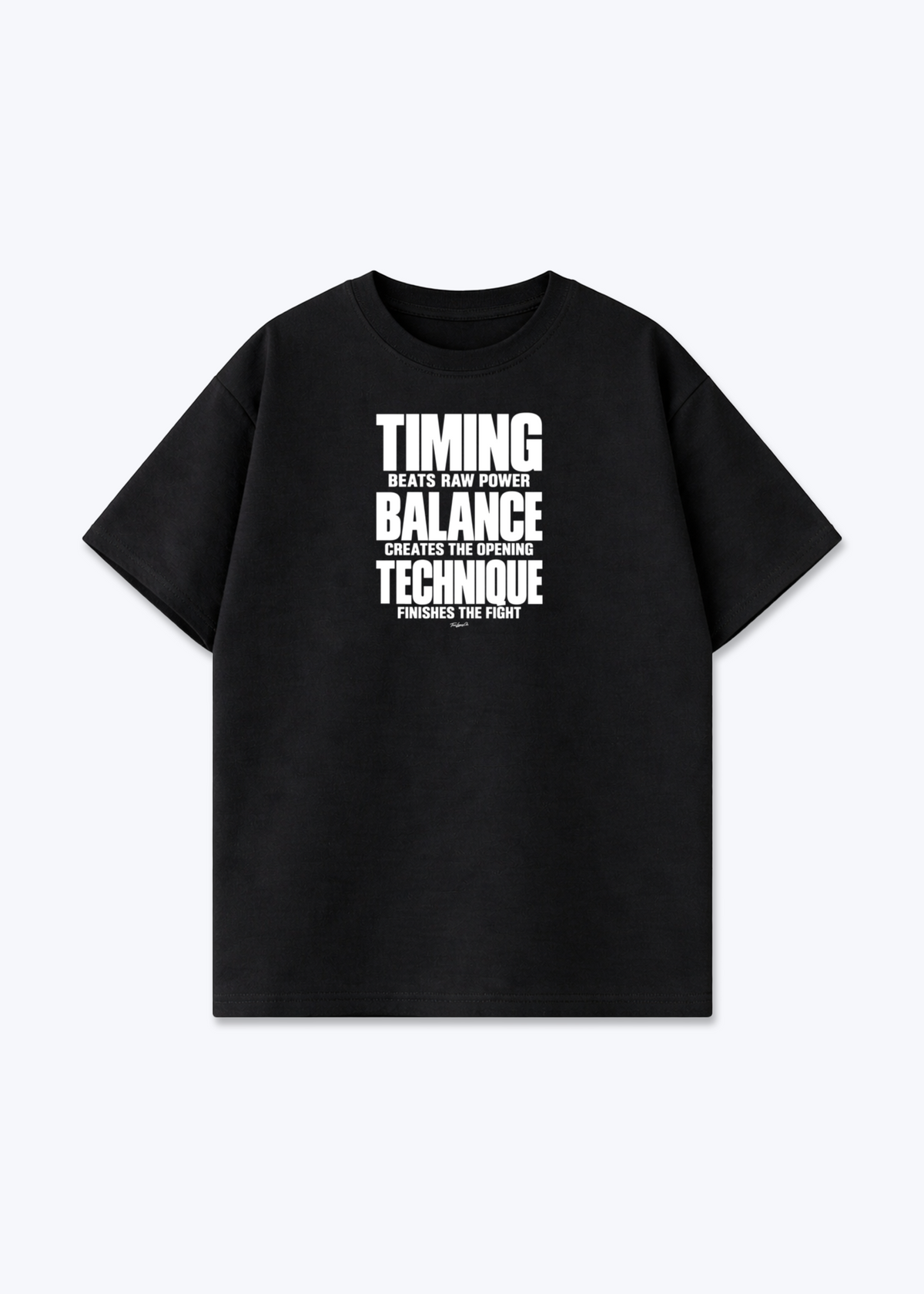 TIMING BALANCE TECHNIQUE - Oversized Shirt - Black Front (Designed)