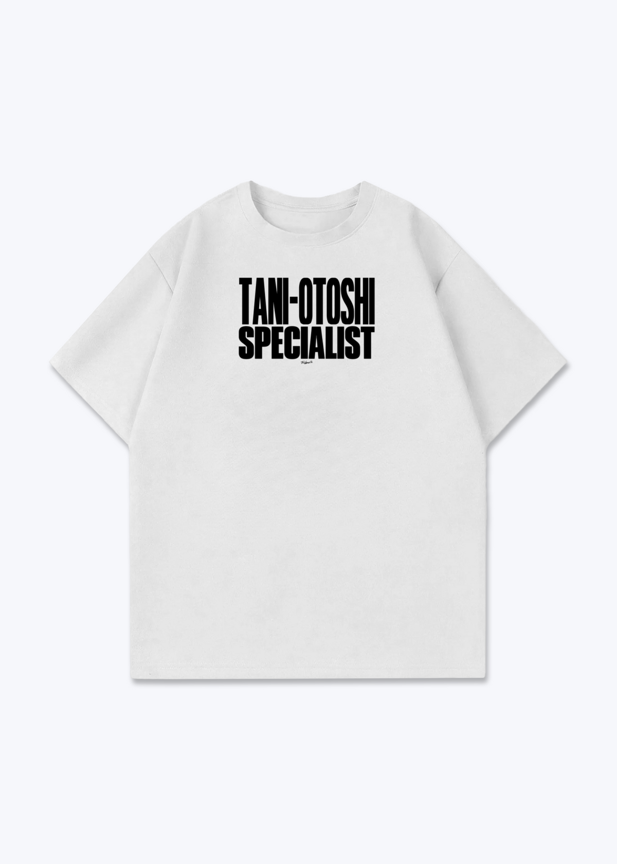 TANI-OTOSHI SPECIALIST - Oversized Shirt - White Front (Designed)
