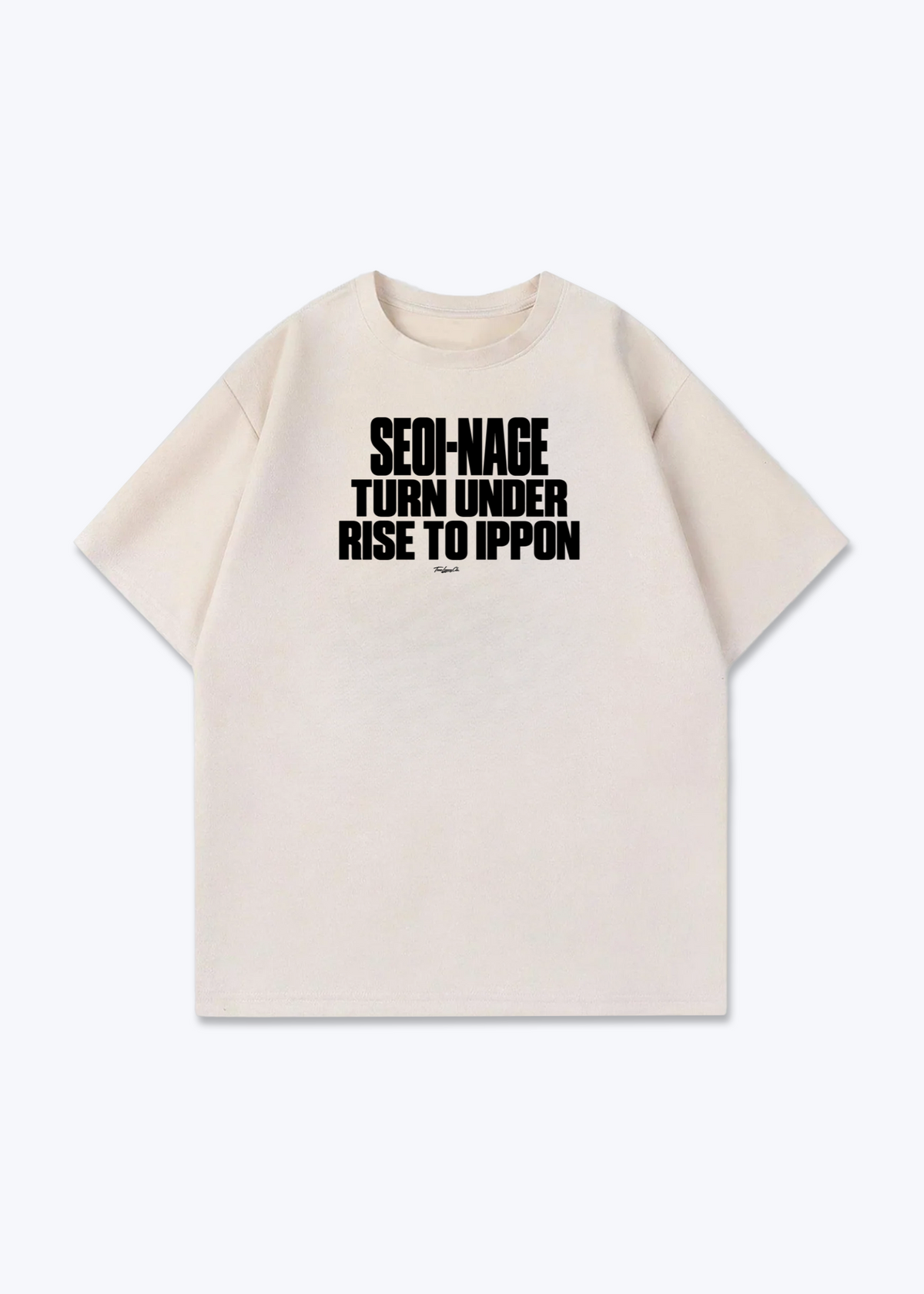 SEOI-NAGE RISE TO IPPON - Oversized Shirt - Beige Front (Designed)