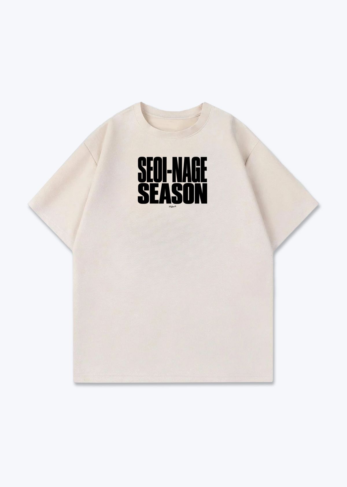 SEOI-NAGE SEASON - Oversized Shirt - Beige Front (Designed)