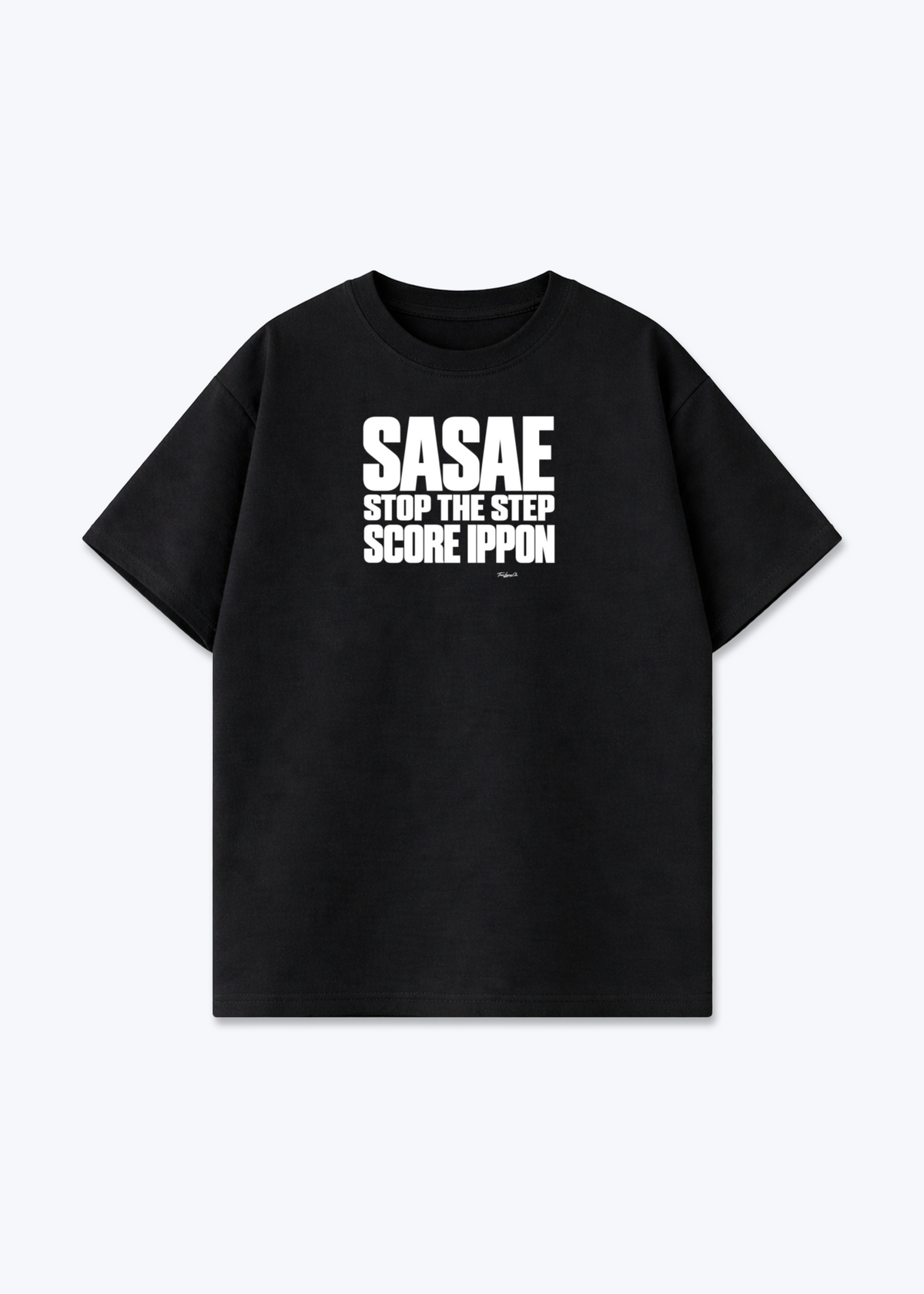 SASAE SCORE IPPON - Oversized Shirt - Black Front (Designed)