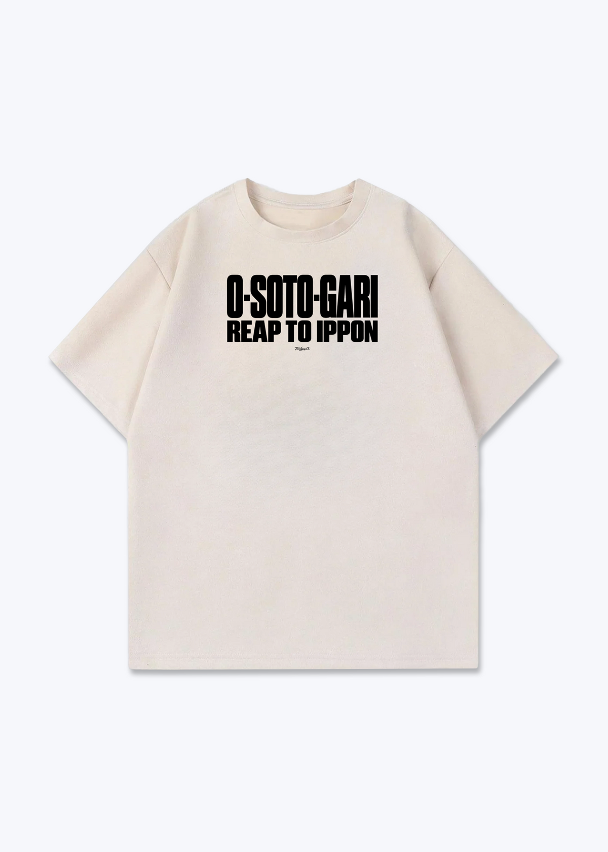 O-SOTO-GARI REAP TO IPPON - Oversized Shirt - Beige Front (Designed)