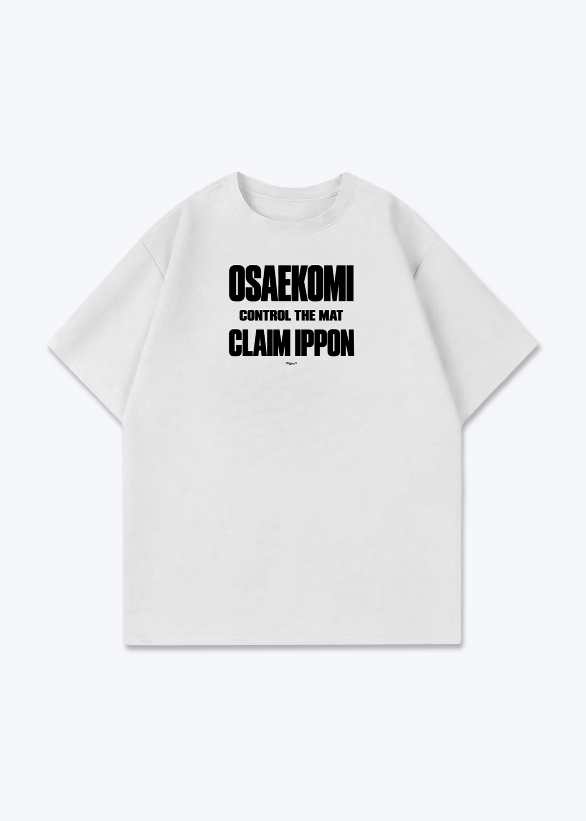 OSAEKOMI CLAIM IPPON - Oversized Shirt - White Front (Designed)