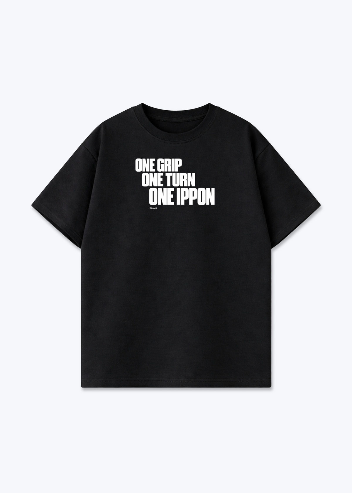 ONE GRIP/TURN/IPPON - Oversized Shirt - Black Front (Designed)