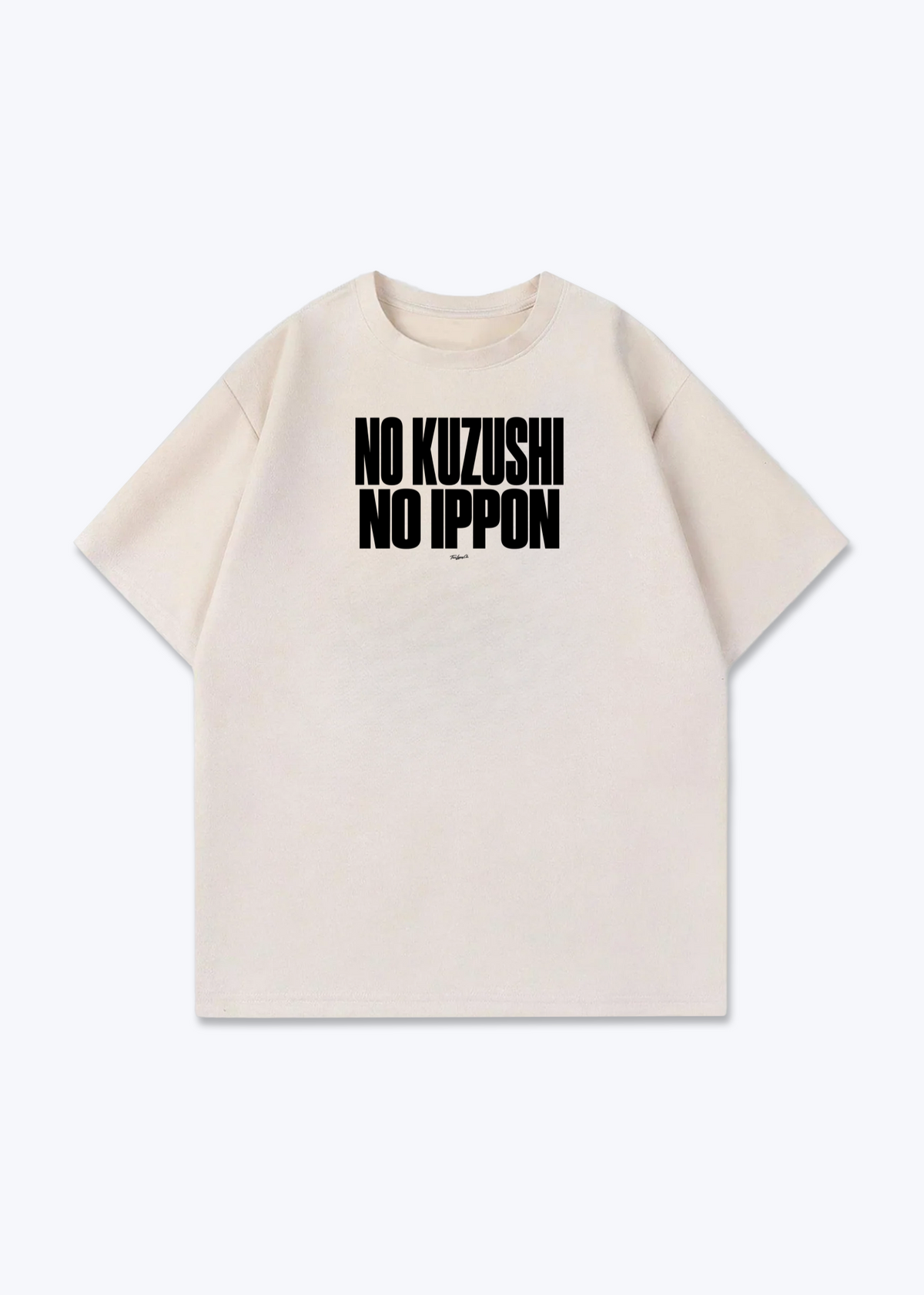 NO KUZUSHI / NO IPPON - Oversized Shirt - Beige Front (Designed)