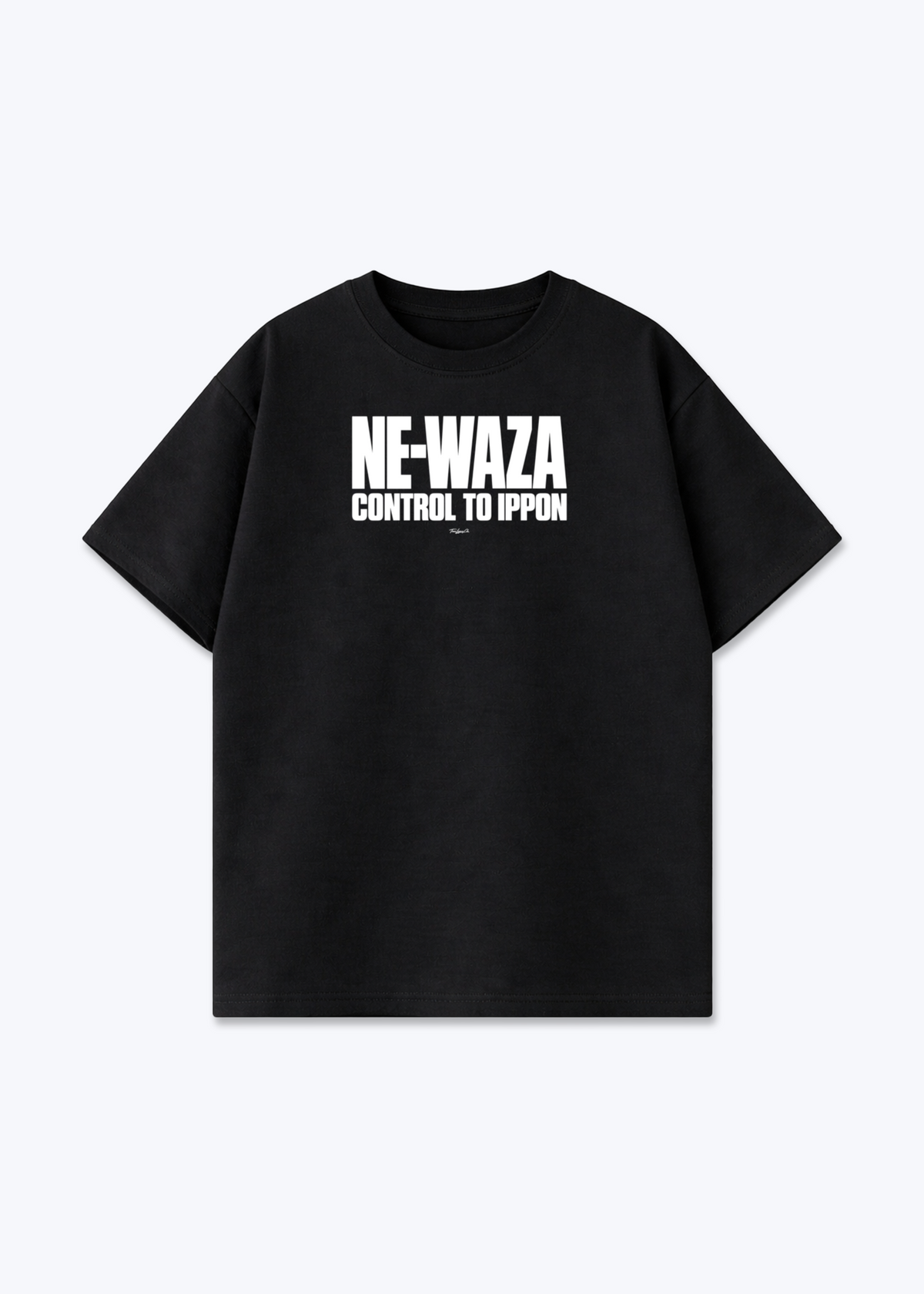 NE-WAZA CONTROL TO IPPON - Oversized Shirt - Black Front (Designed)