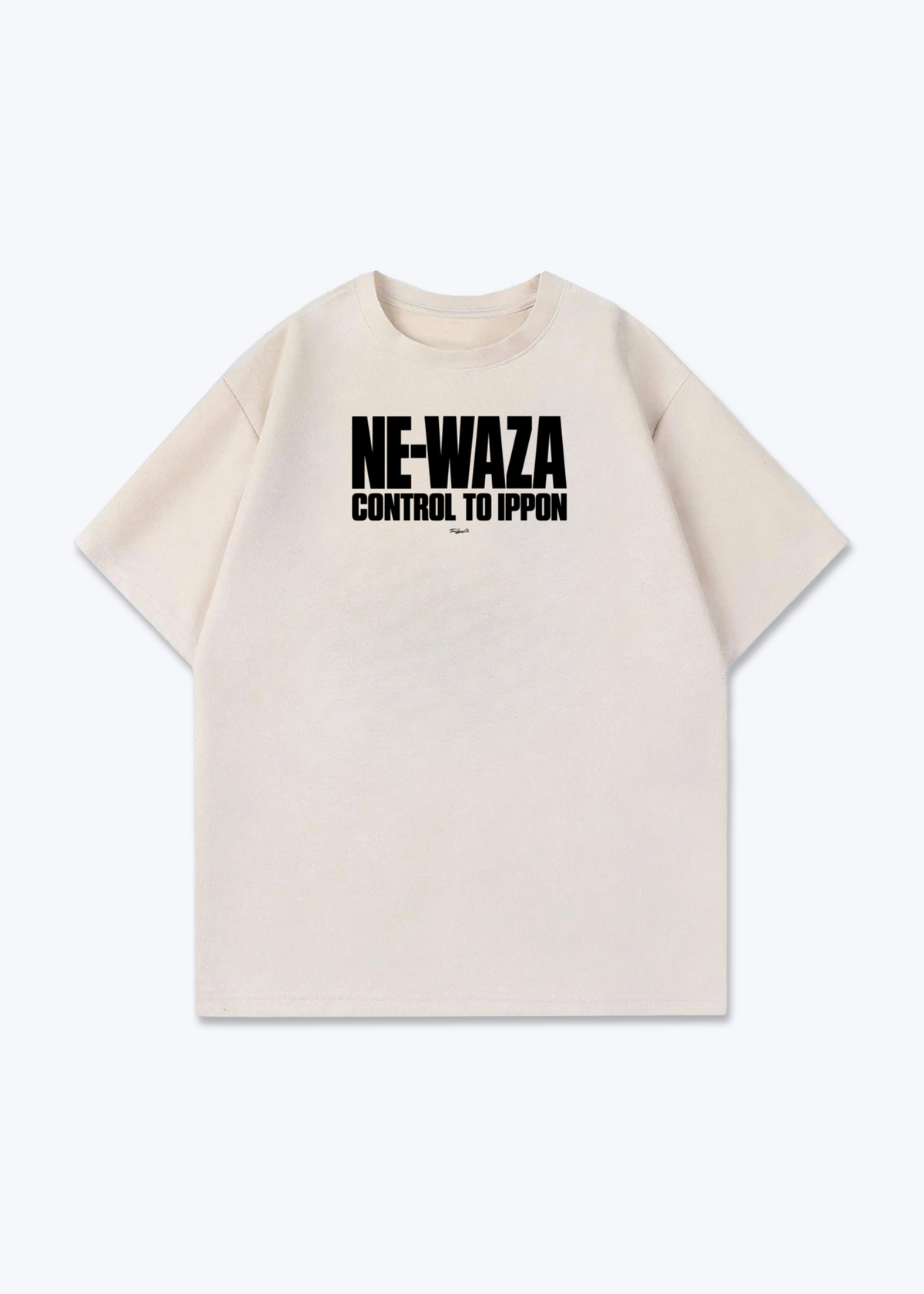 NE-WAZA CONTROL TO IPPON - Oversized Shirt - Beige Front (Designed)