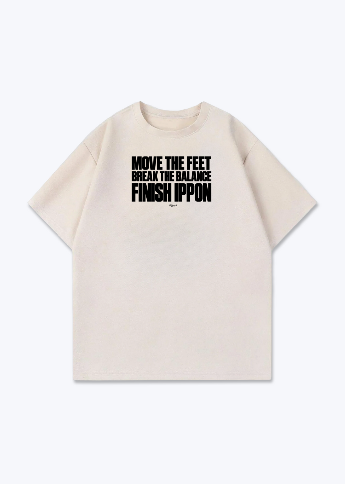 MOVE THE FEET - Oversized Shirt - Beige Front (Designed)