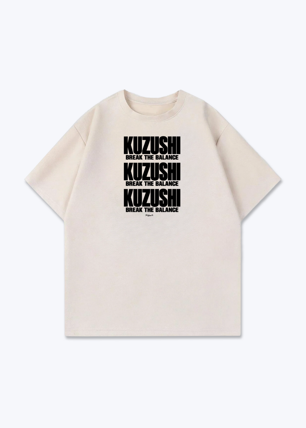 KUZUSHI BREAK THE BALANCE - Oversized Shirt - Beige Front (Designed)