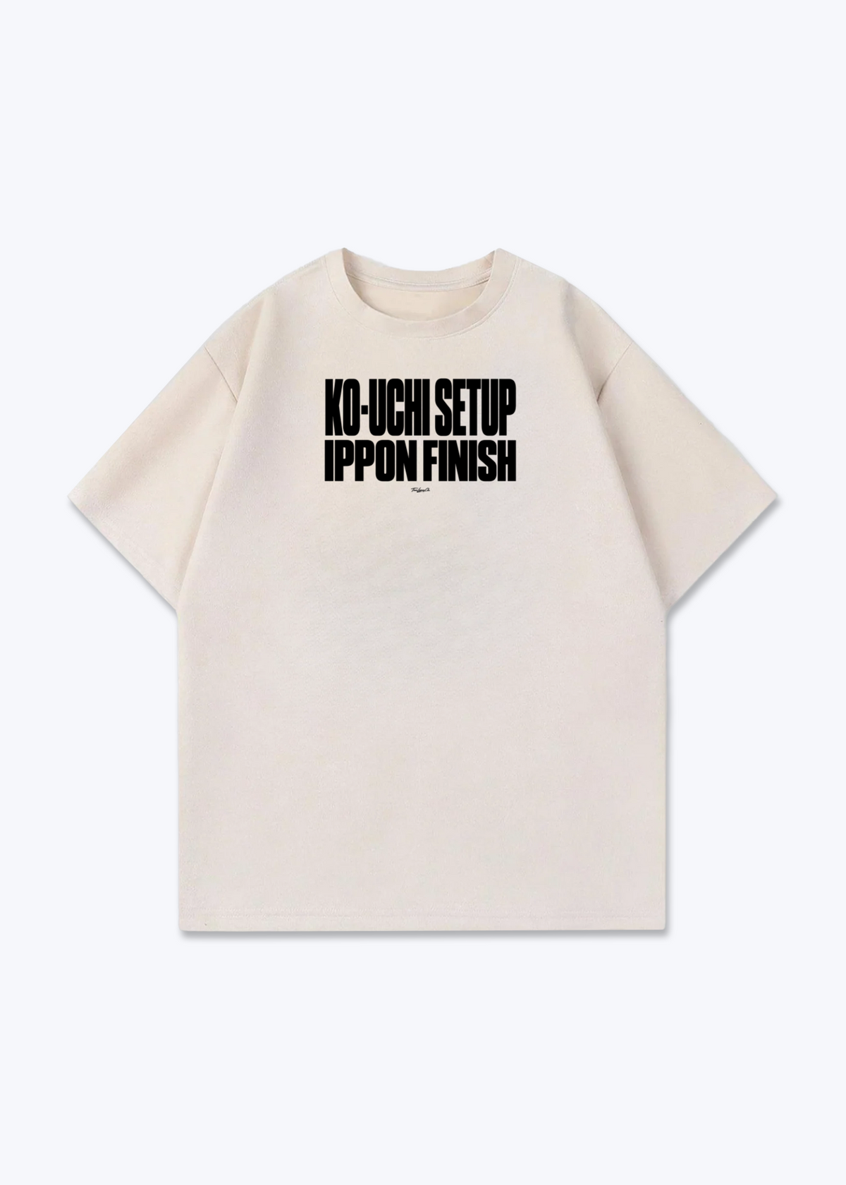 KO-UCHI SETUP - Oversized Shirt - Beige Front (Designed)