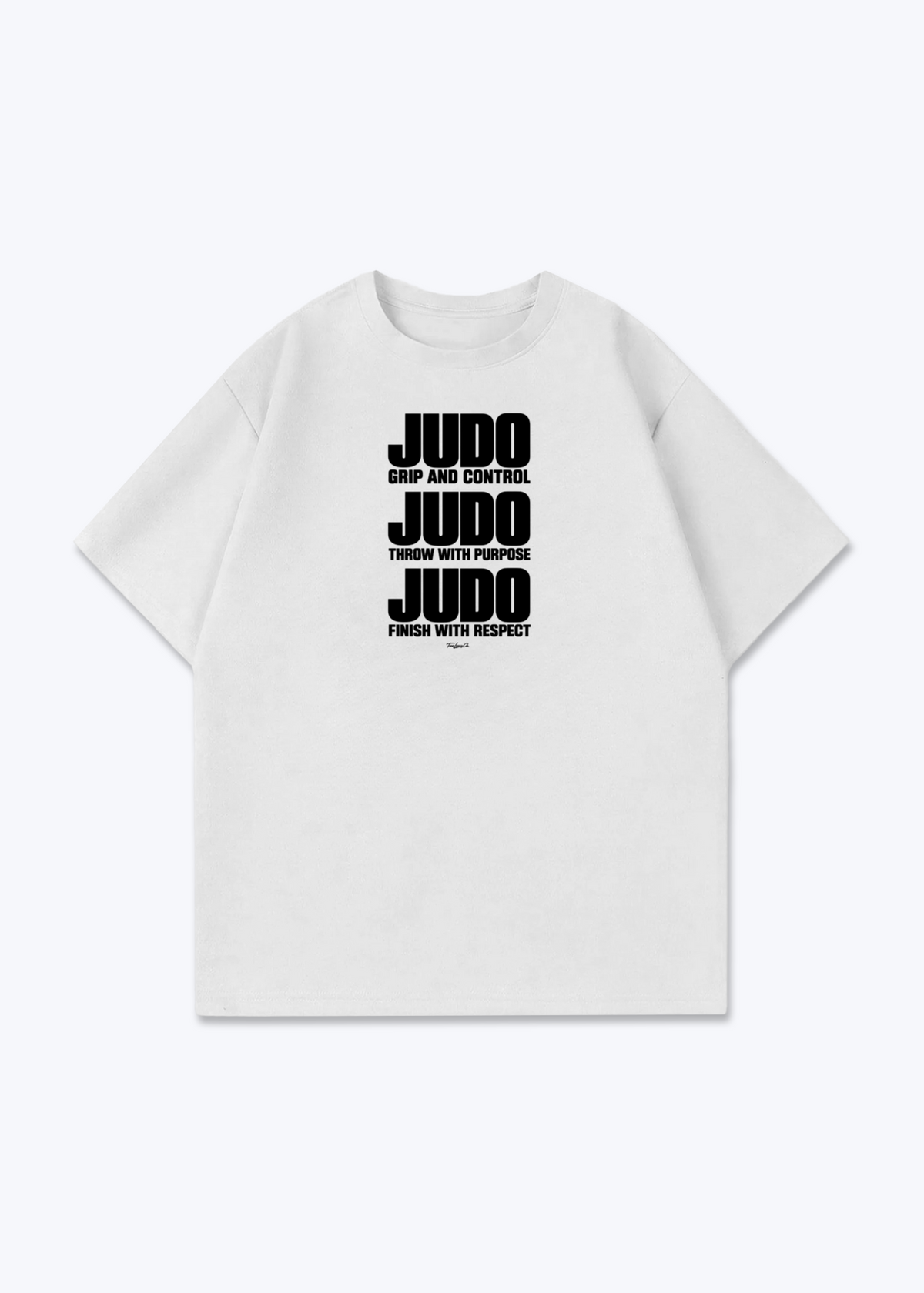 JUDO QUOTE - Oversized Shirt - White Front (Designed)