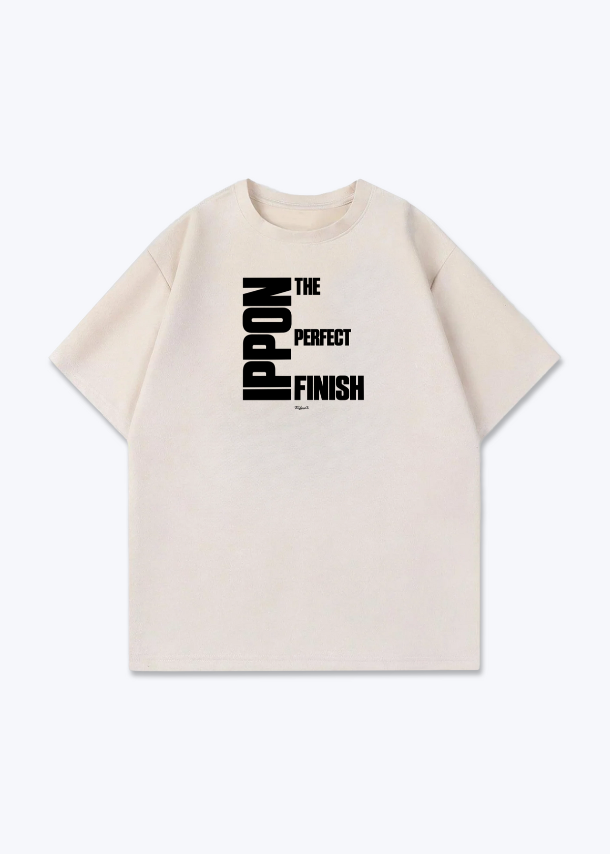 IPPON THE PERFECT FINISH (STEPS) - Oversized Shirt - Beige Front (Designed)