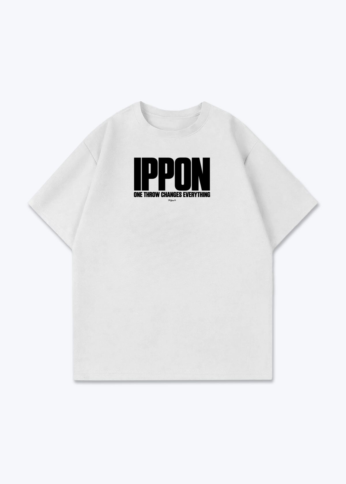 IPPON ONE THROW CHANGES EVERYTHING - Oversized Shirt - White Front (Designed)