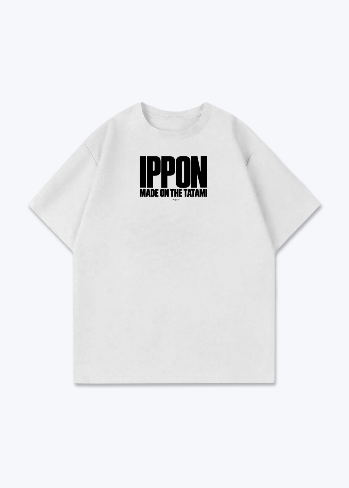IPPON MADE ON THE TATAMI - Oversized Shirt - White Front (Designed)