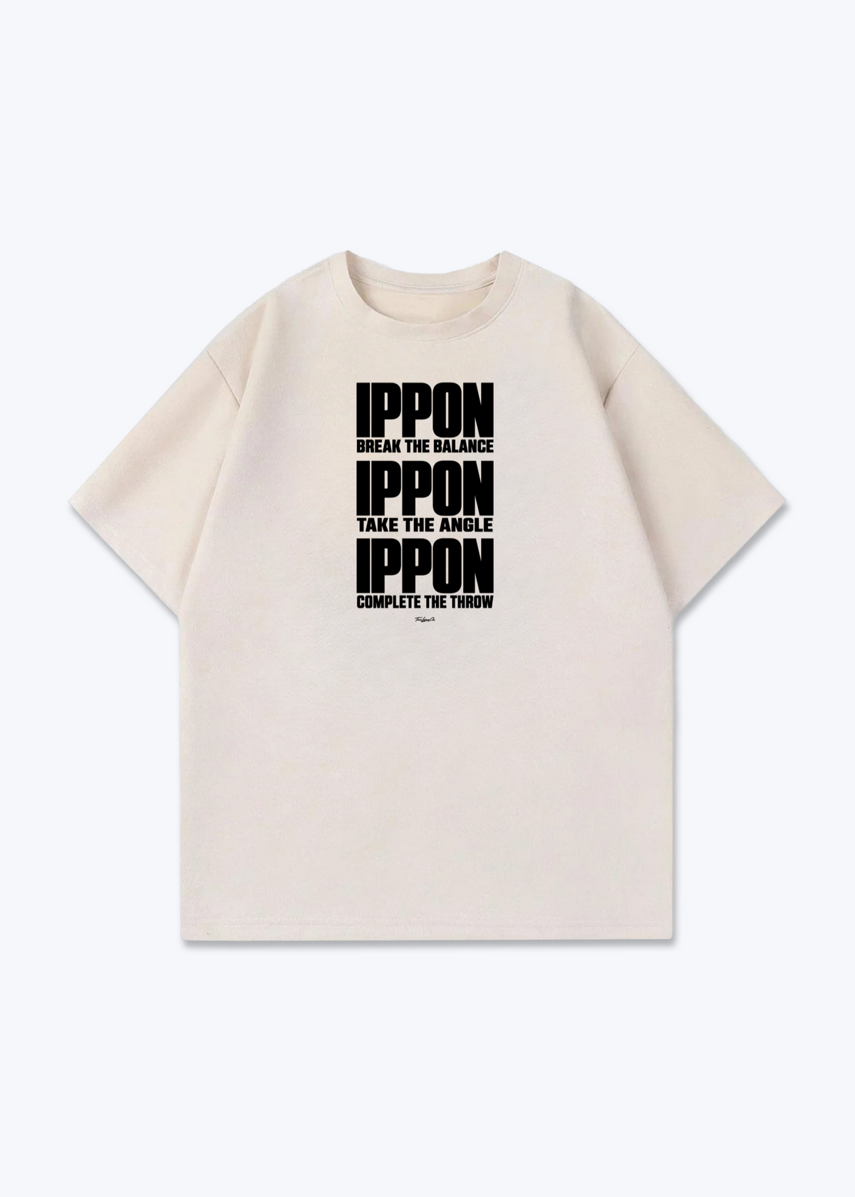 IPPON BALANCE ANGLE THROW - Oversized Shirt - Beige Front (Designed)