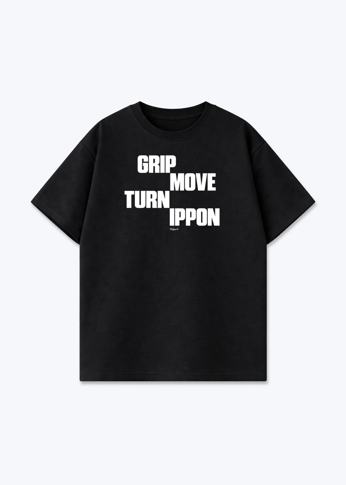 GRIP MOVE TURN IPPON - Oversized Shirt - Black Front (Designed)