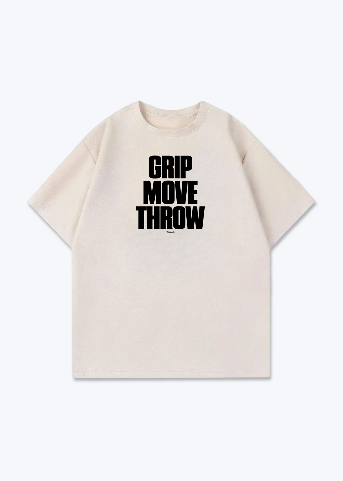 GRIP MOVE THROW - Oversized Shirt - Beige Front (Designed)