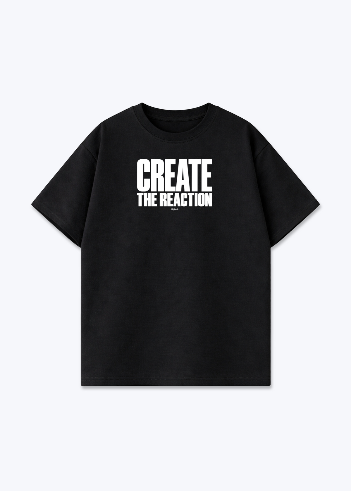 CREATE THE REACTION - Oversized Shirt - Black Front (Designed)