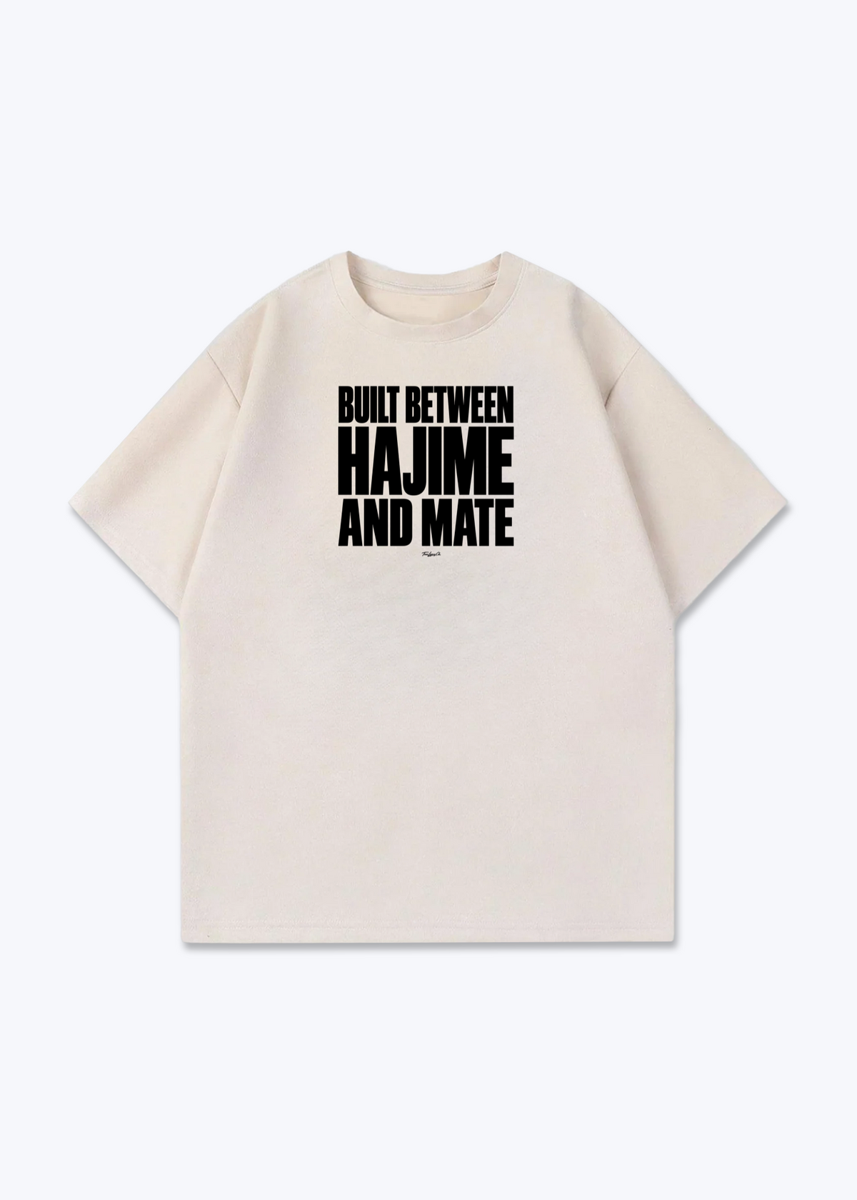 BETWEEN HAJIME AND MATE - Oversized Shirt - Beige Front (Designed)