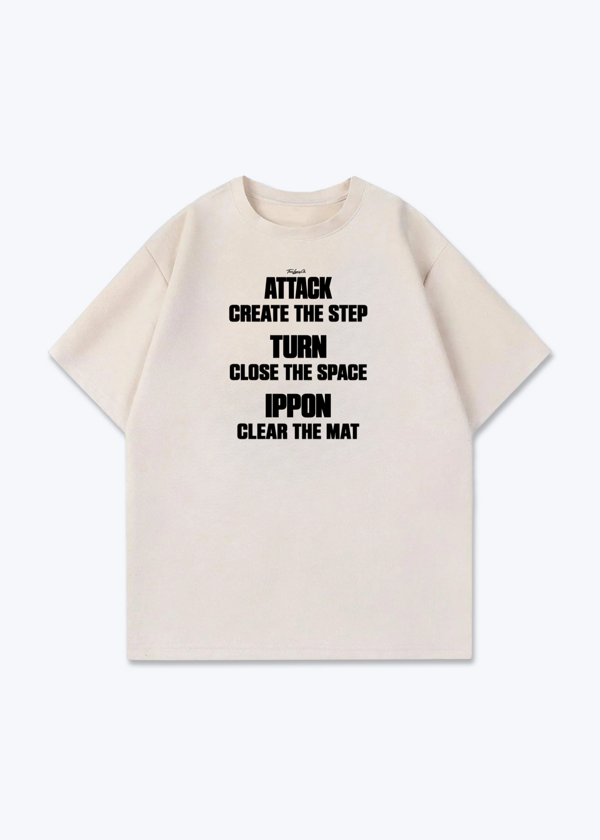 ATTACK TURN IPPON - Oversized Shirt - Beige Front (Designed)