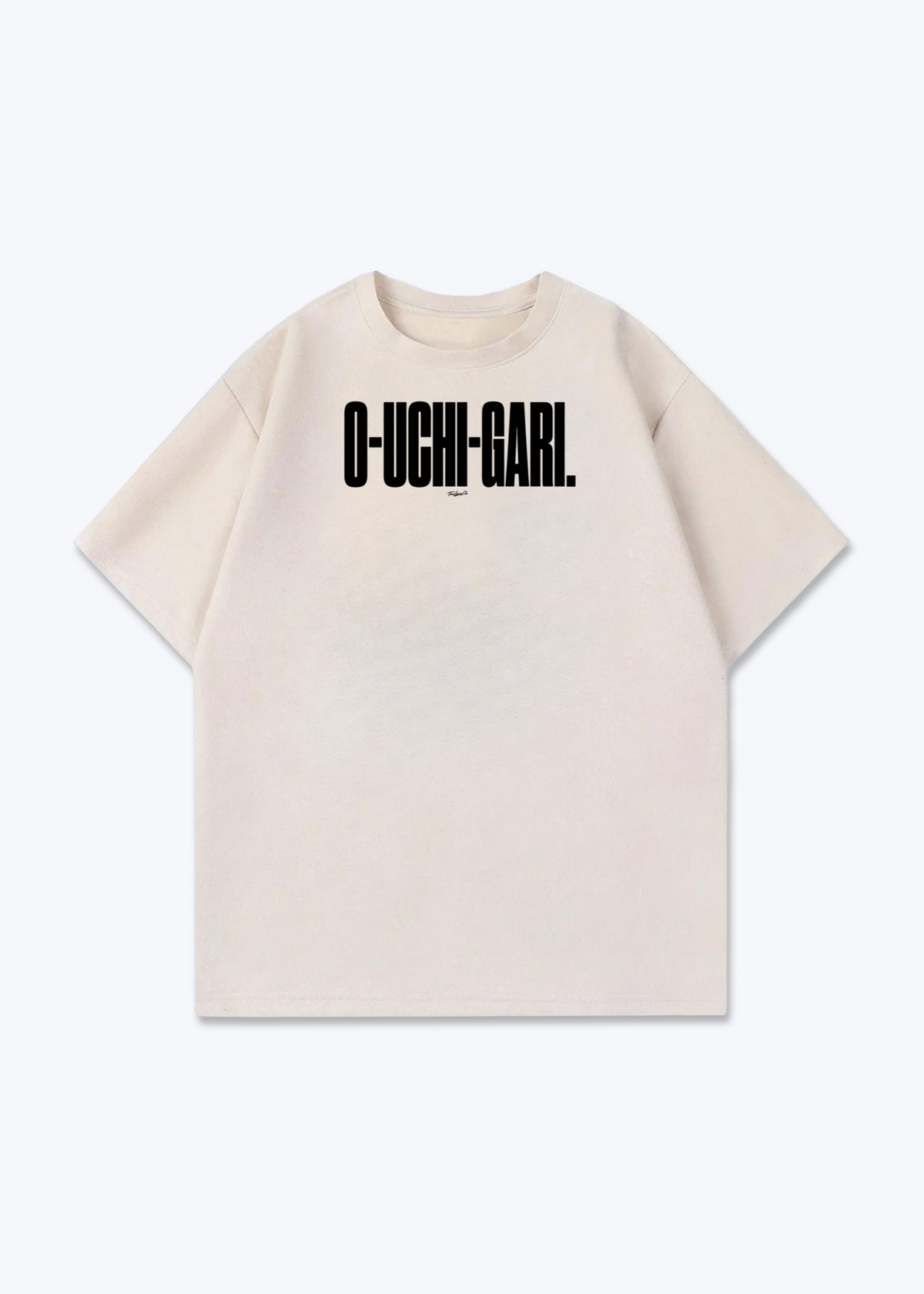 O-UCHI-GARI - Oversized Shirt - Beige Front (Designed)