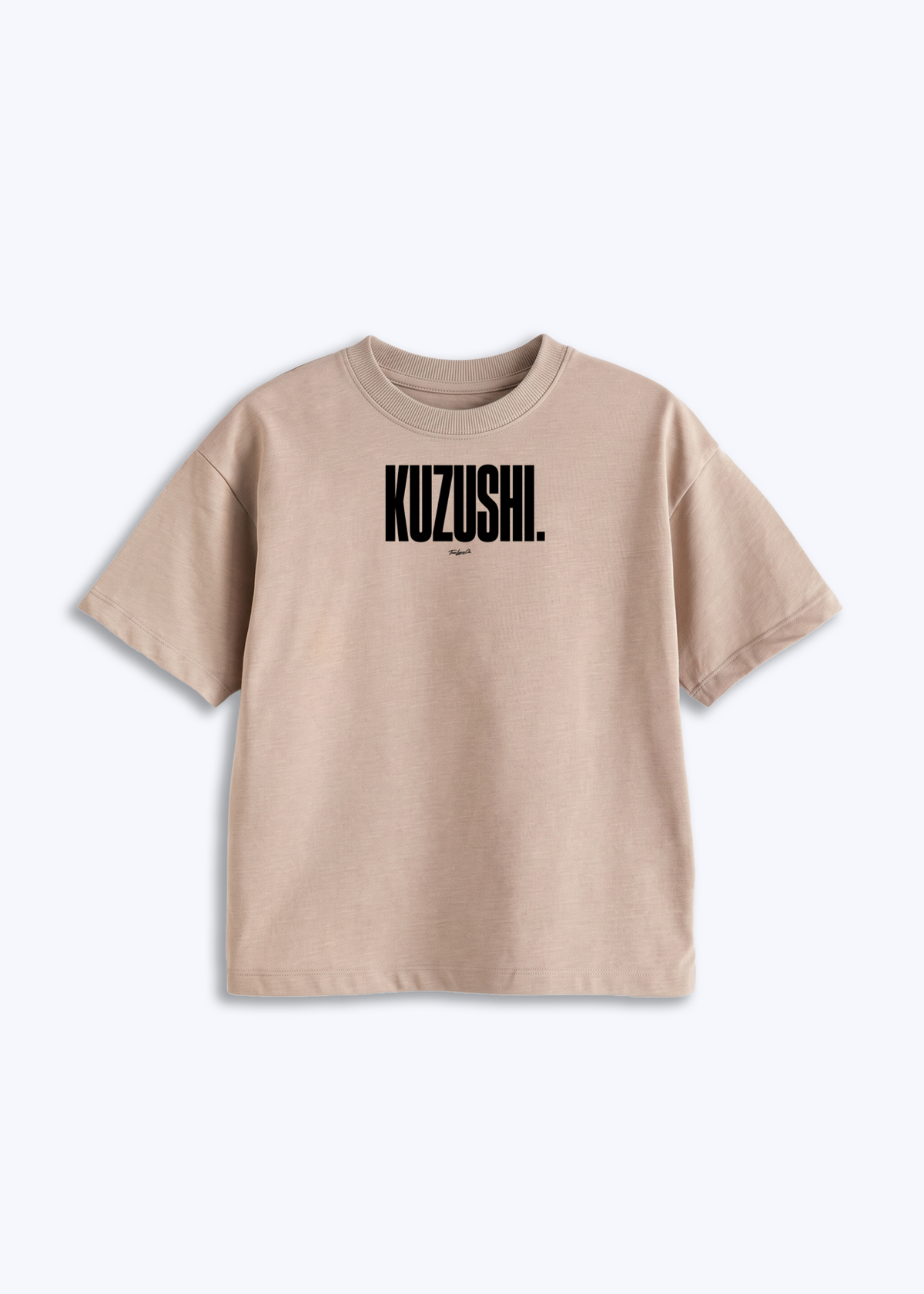 KUZUSHI - Kids Shirt - Beige Front (Designed)