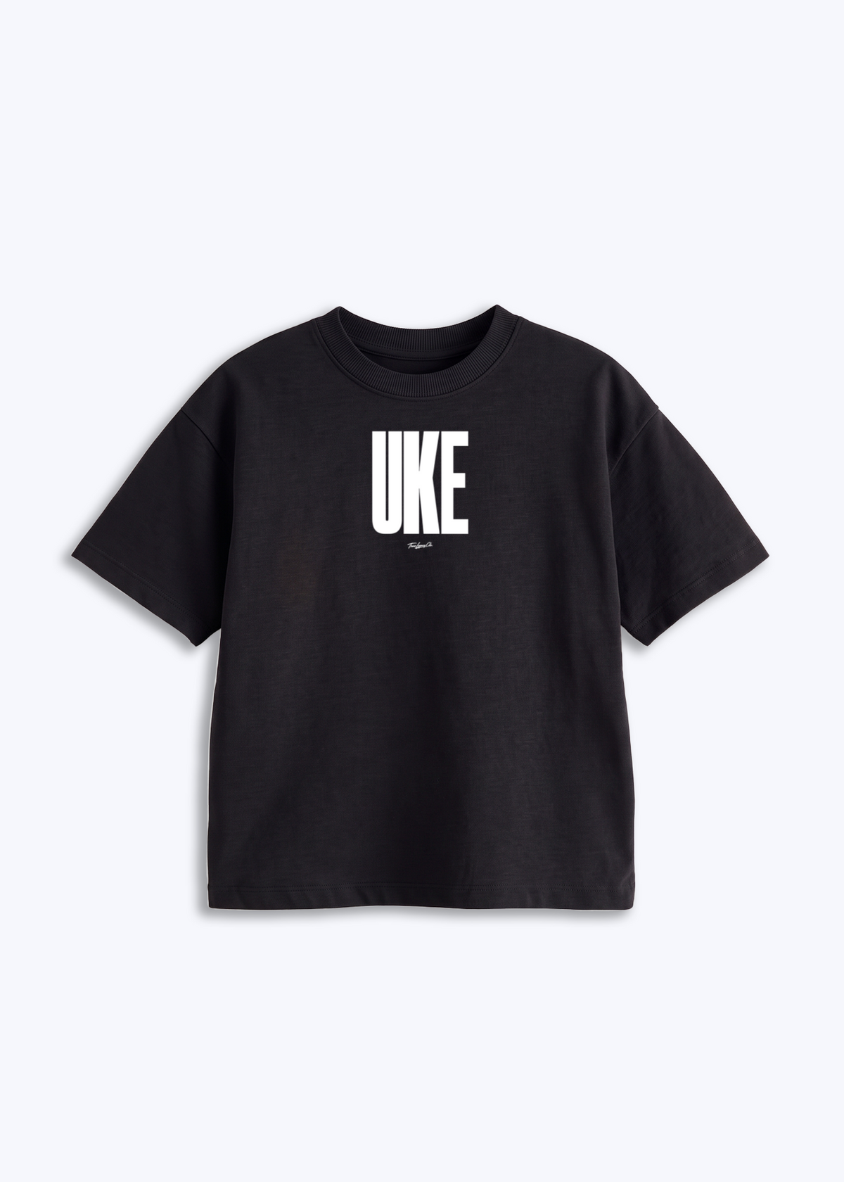 UKE - Kids Shirt - Schwarz Front (Designed)
