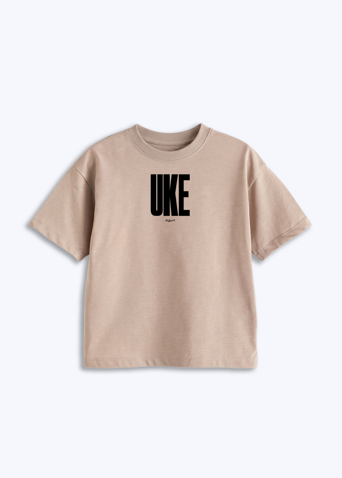 UKE - Kids Shirt - Beige Front (Designed)