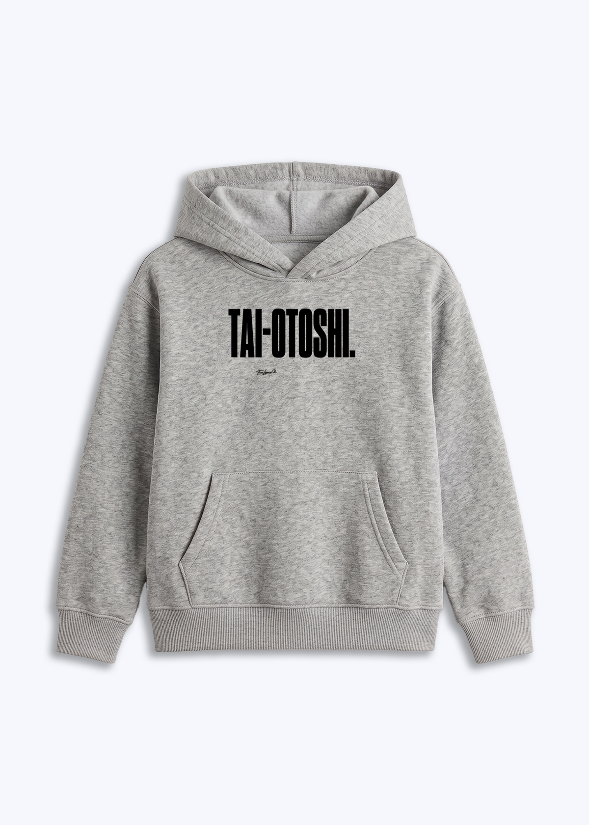 TAI-OTOSHI - Kids Hoodie - Grau Front (Designed)