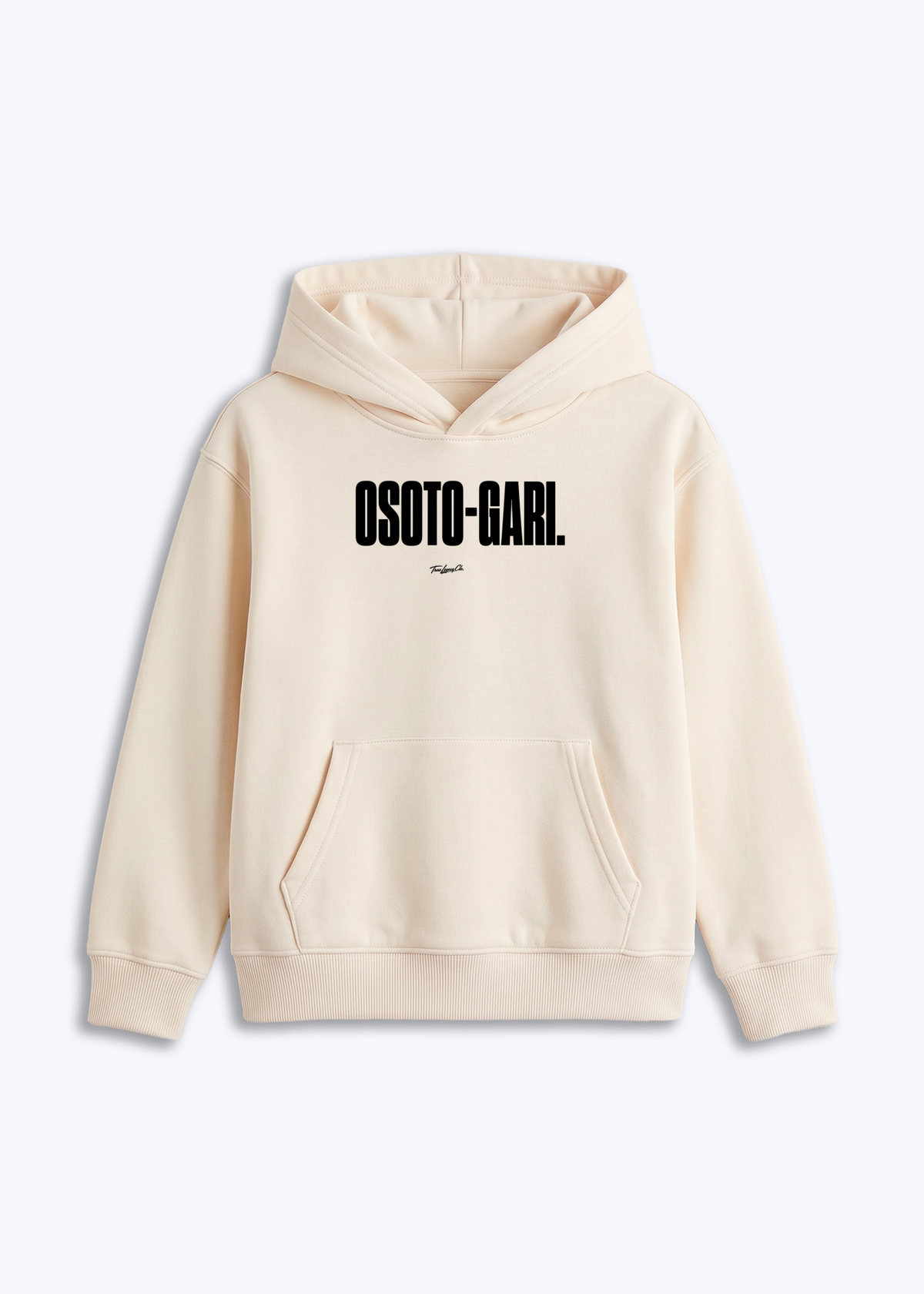 OSOTO-GARI - Kids Hoodie - Beige Front (Designed)