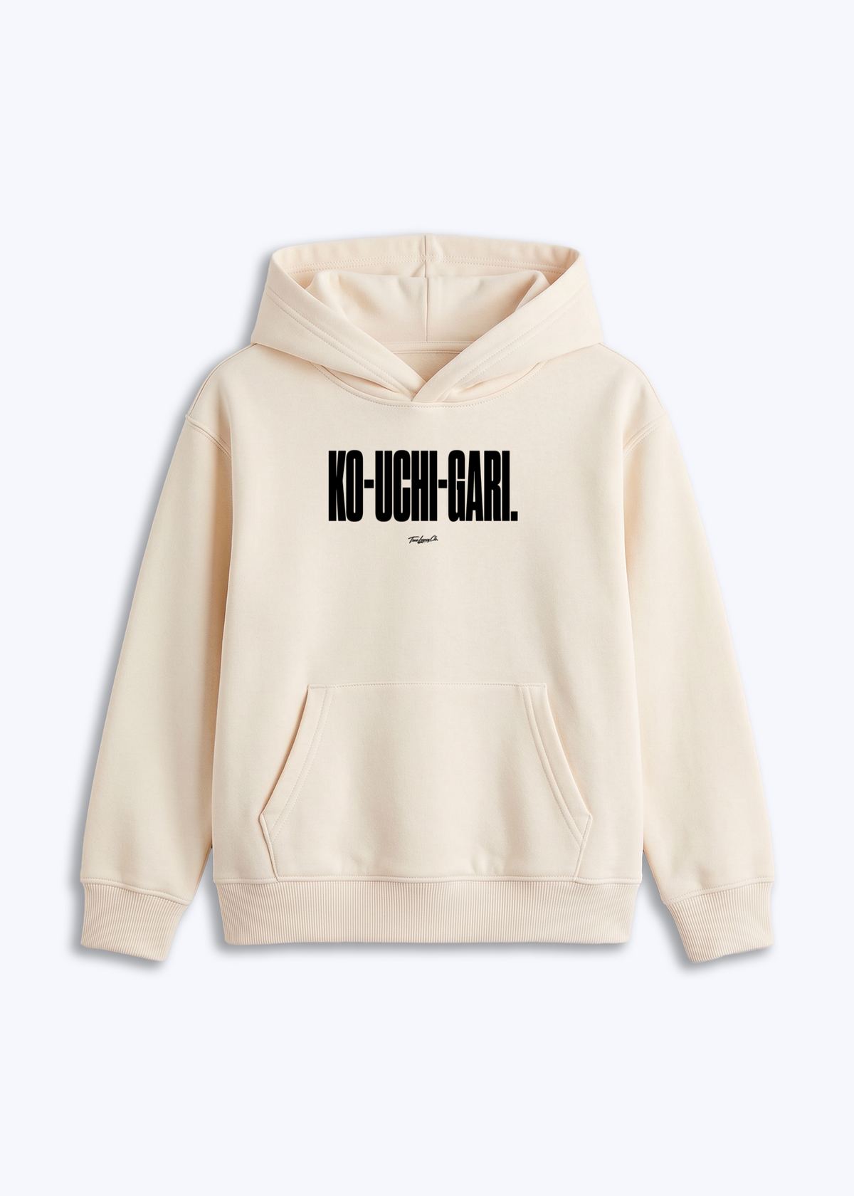 KO-UCHI-GARI - Kids Hoodie - Beige Front (Designed)