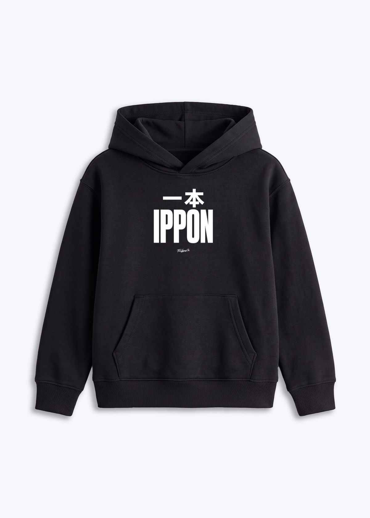 IPPON (CLASSIC) - Kids Hoodie - Schwarz Front (Designed)